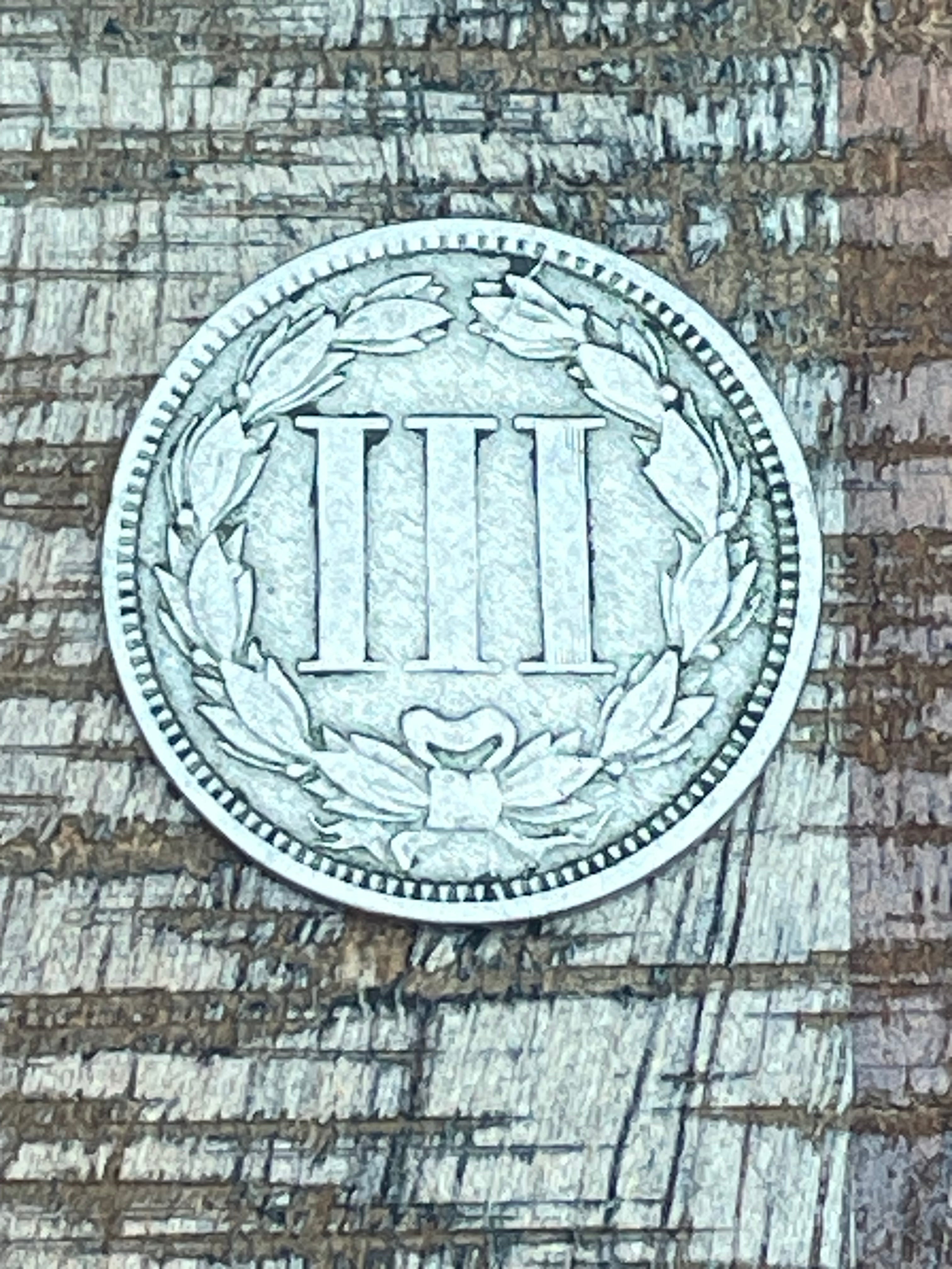 1866 3CN US Three Cent ~ Nickel