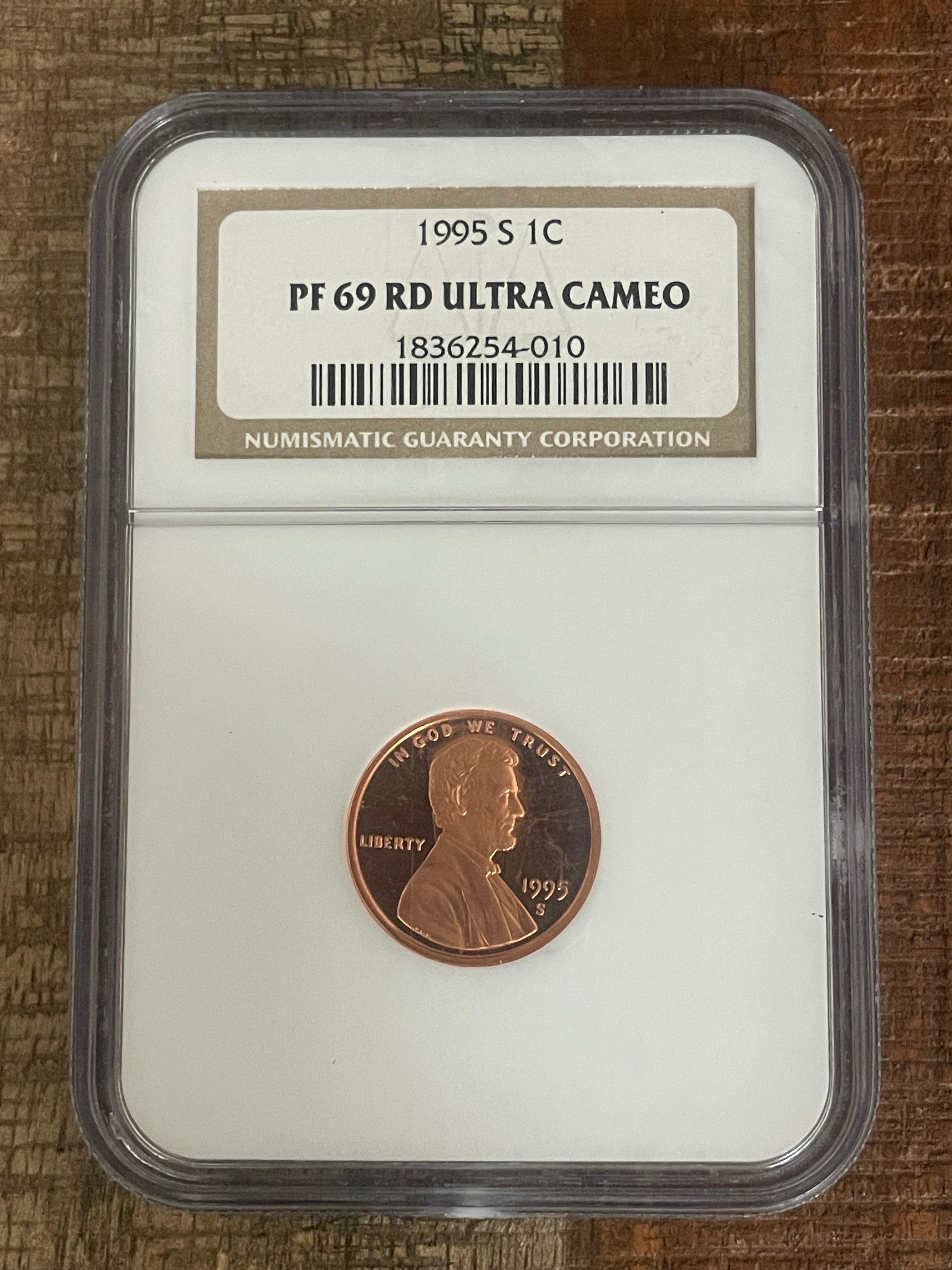 1995-S 1c US Lincoln Memorial Cent NGC PF69 RD Ultra Cameo