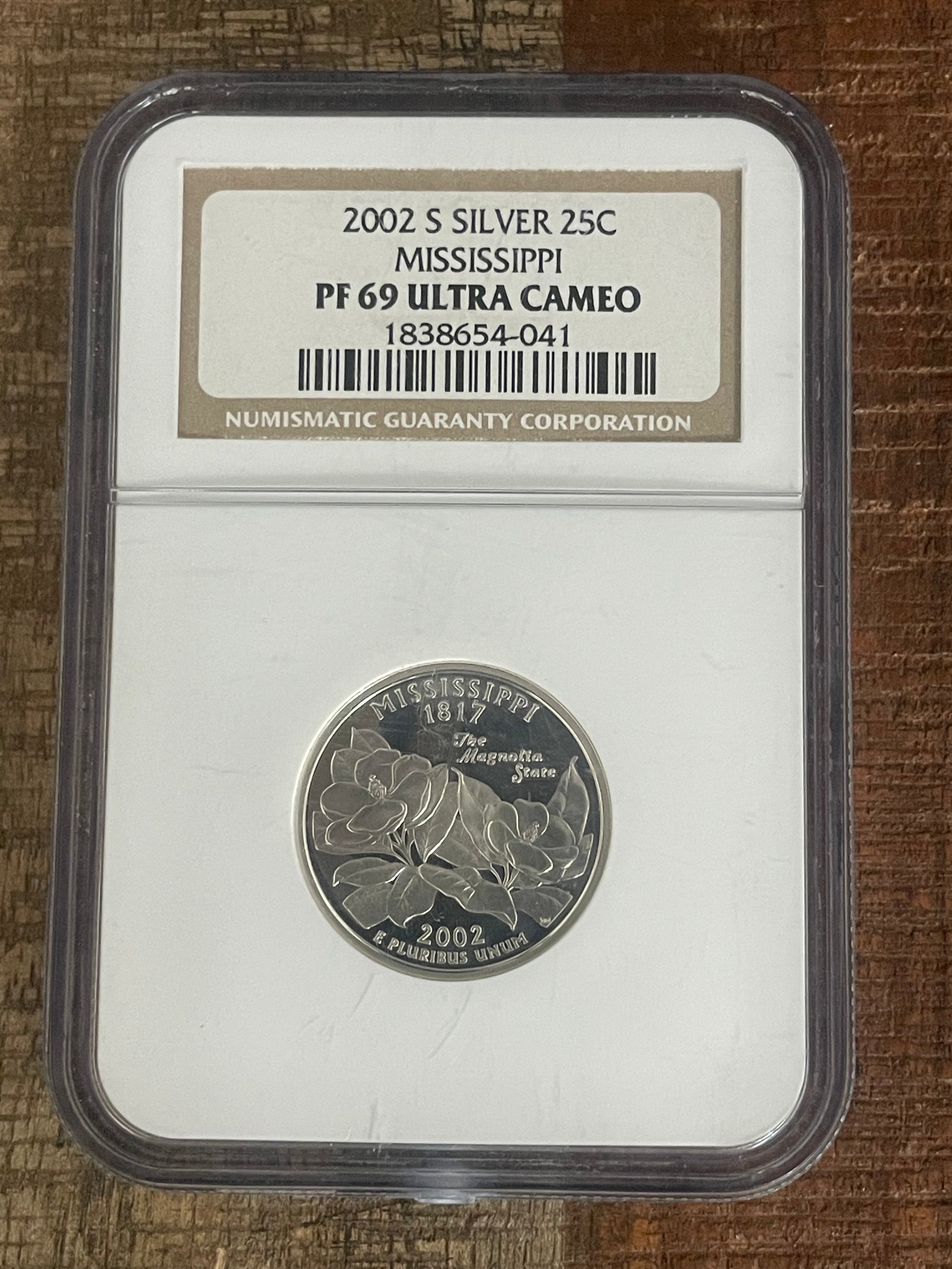 2002-S 25c US Washington Quarter~ Mississippi ~ NGC PF69 Ultra Cameo ~ Silver