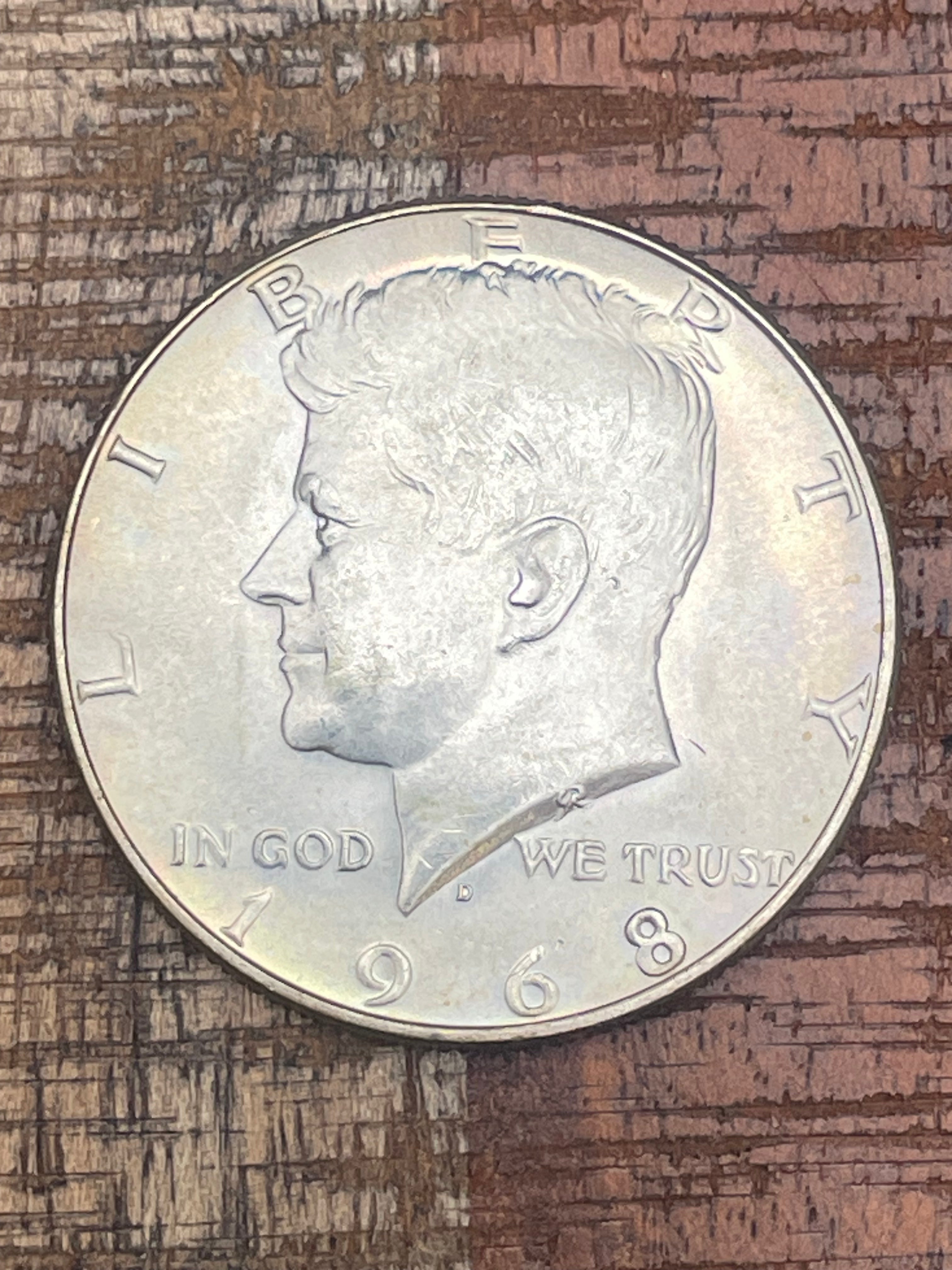 1968-D 50c US Kennedy Half Dollar ~ 40% Silver