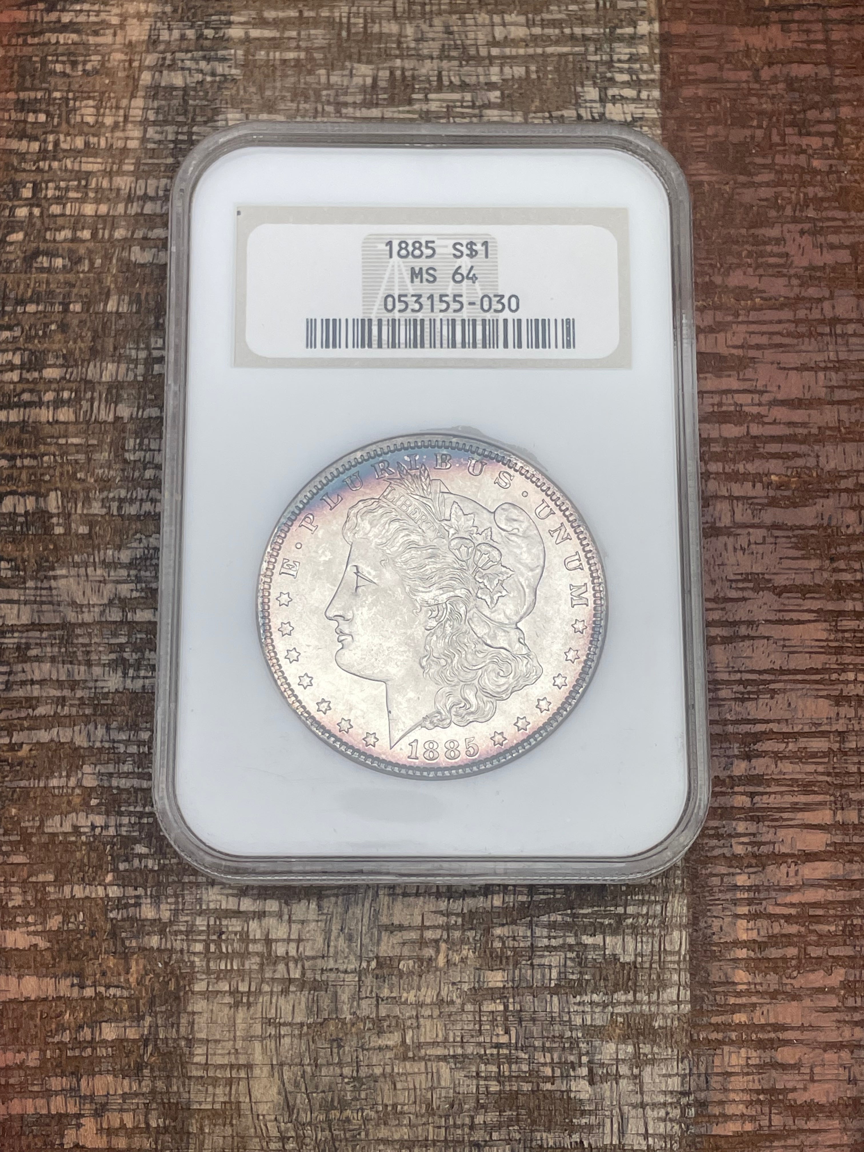 1885 $1 US Morgan Silver Dollar NGC MS64