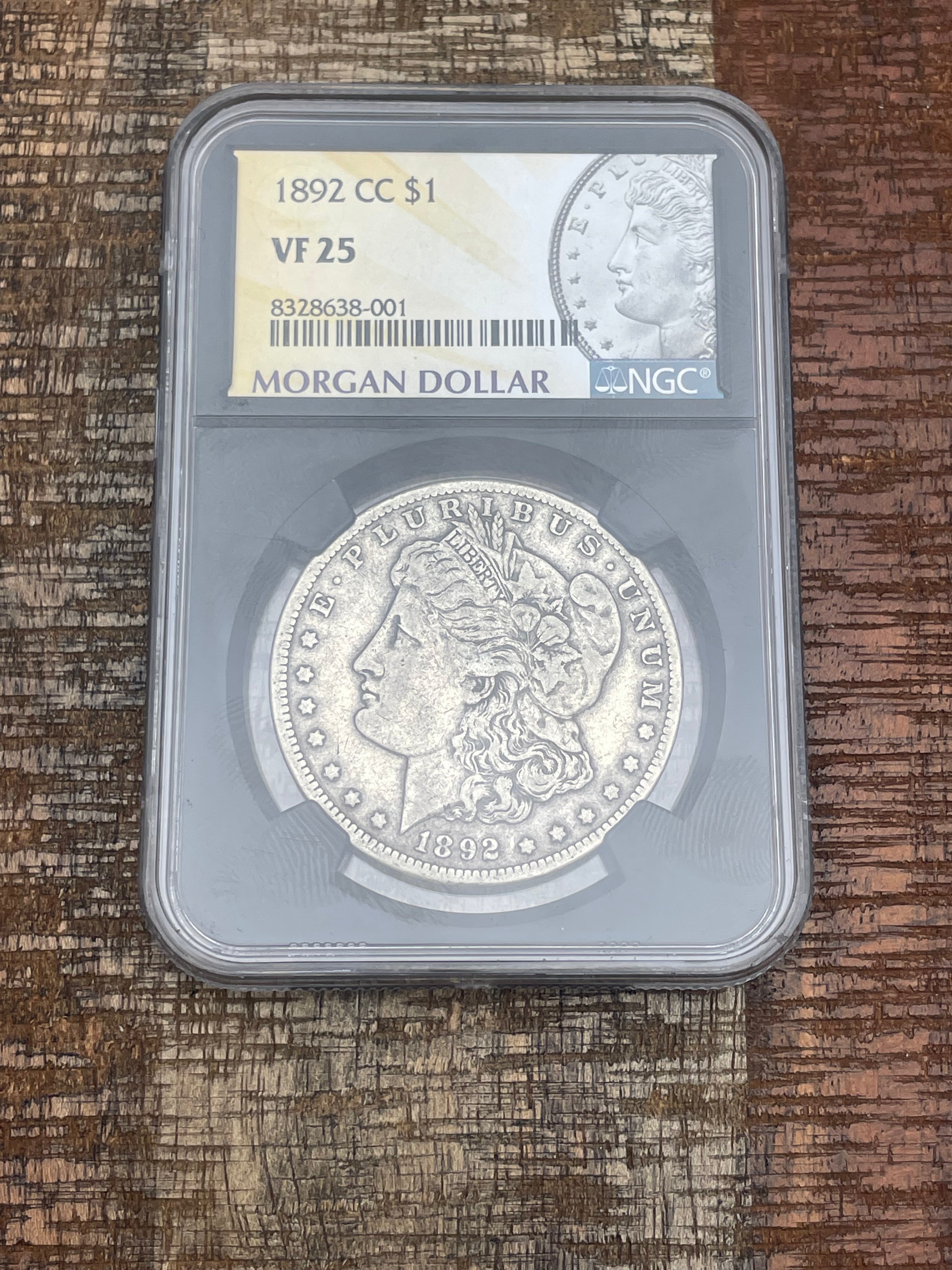 1892-CC $1 US Morgan Silver Dollar ~ NGC VF25