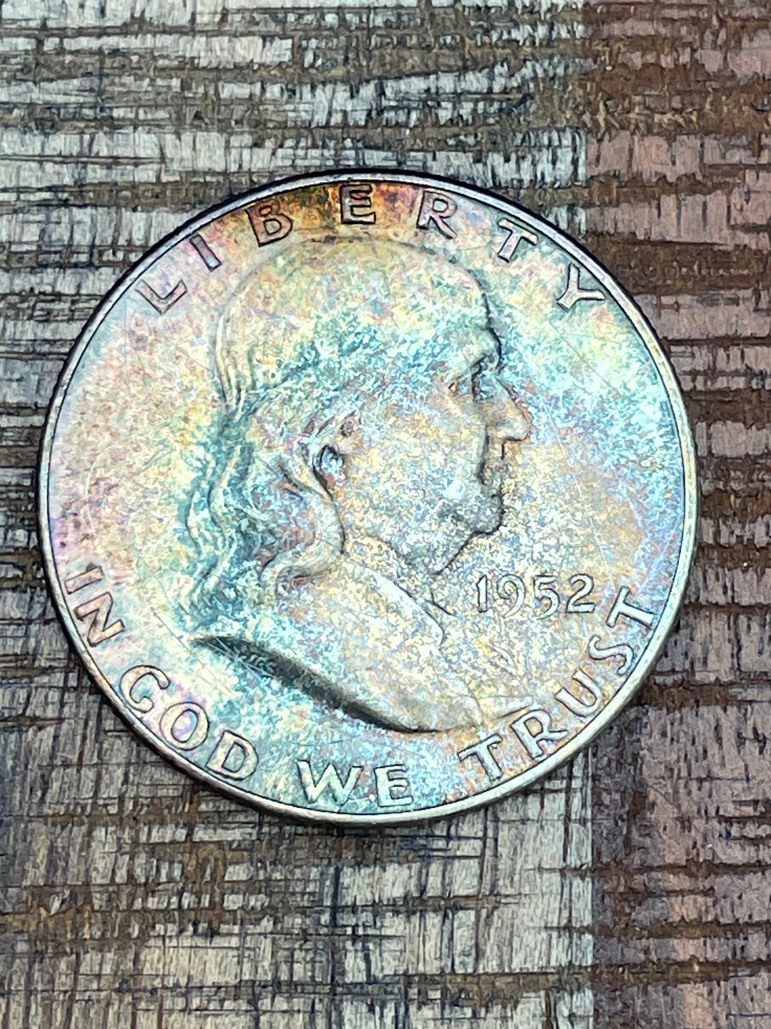 1952-S 50C US Franklin Half Dollar