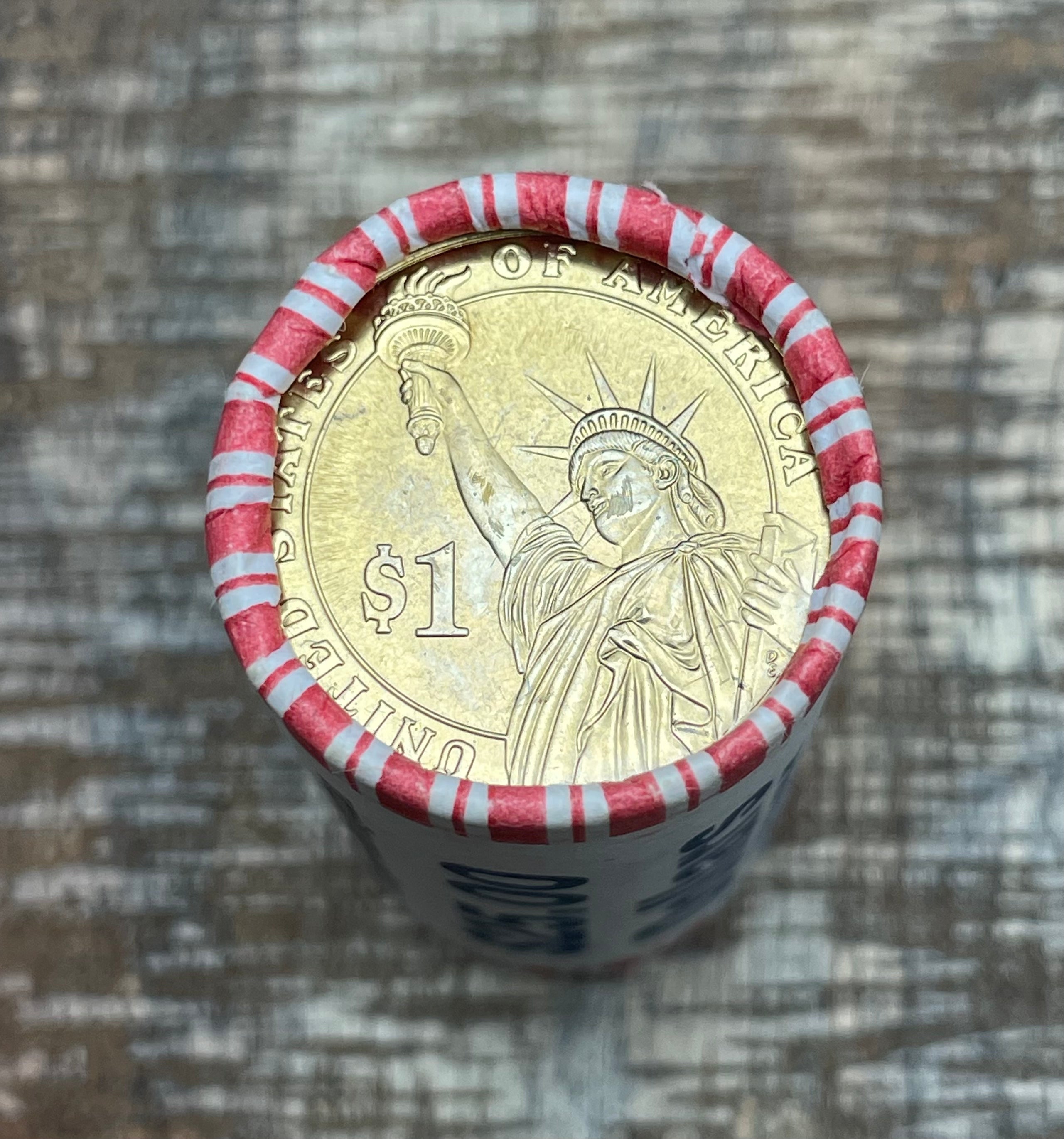 2007 $1 US Presidential Dollar Bank Roll ~ George Washington ~ Set of 25