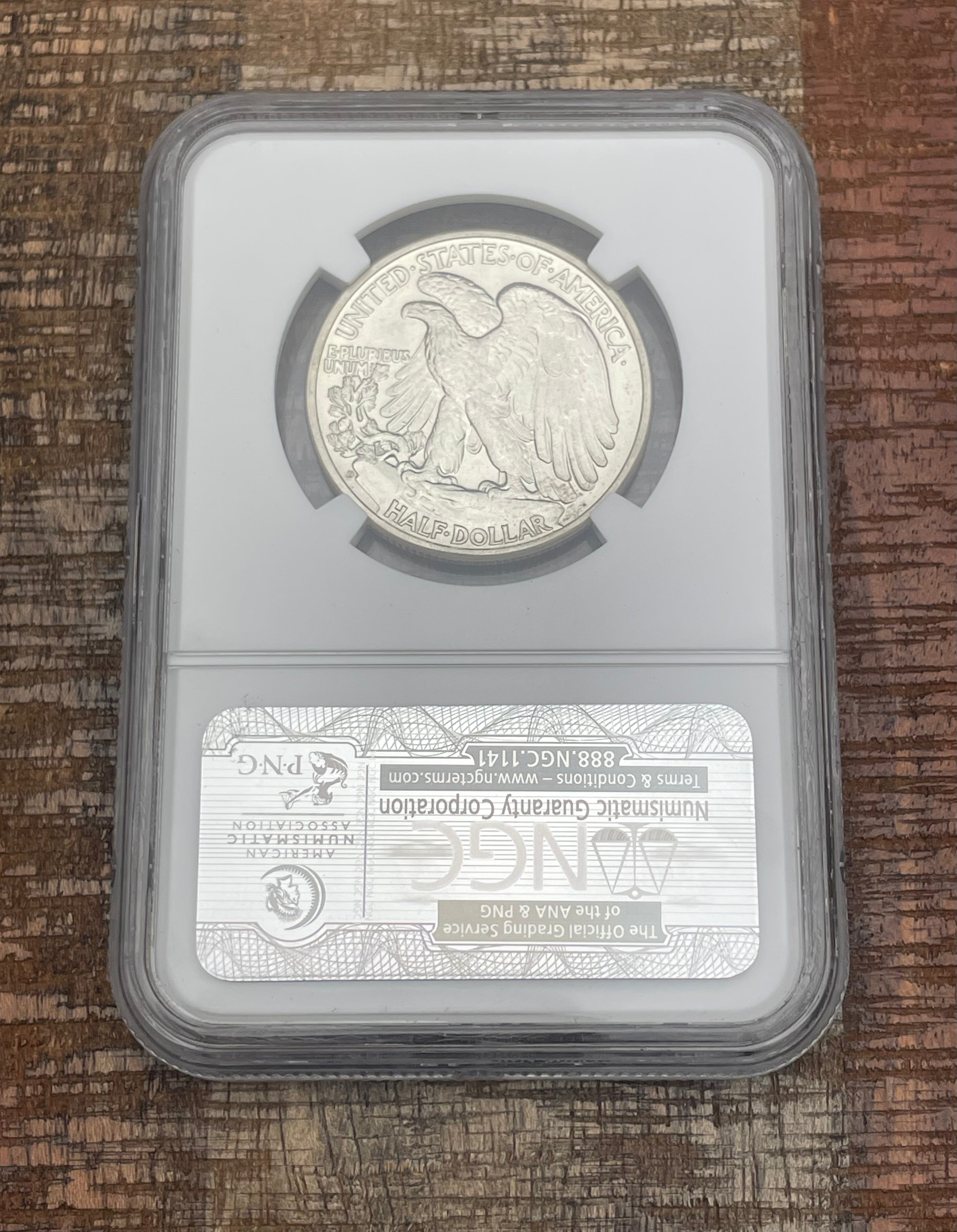 1938-D 50c Walking Liberty Half Dollar~NGC MS63