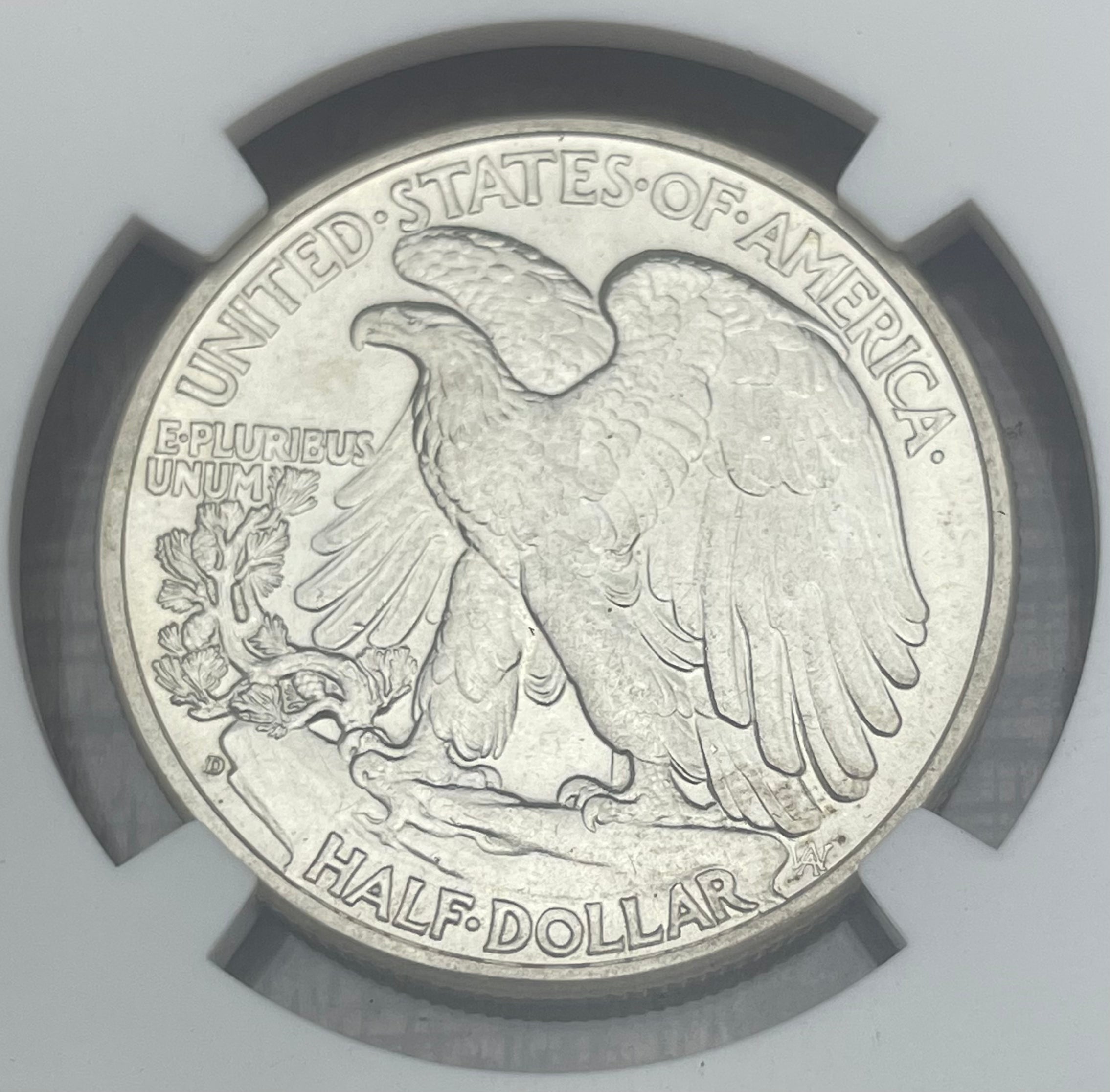 1938-D 50c Walking Liberty Half Dollar~NGC MS63