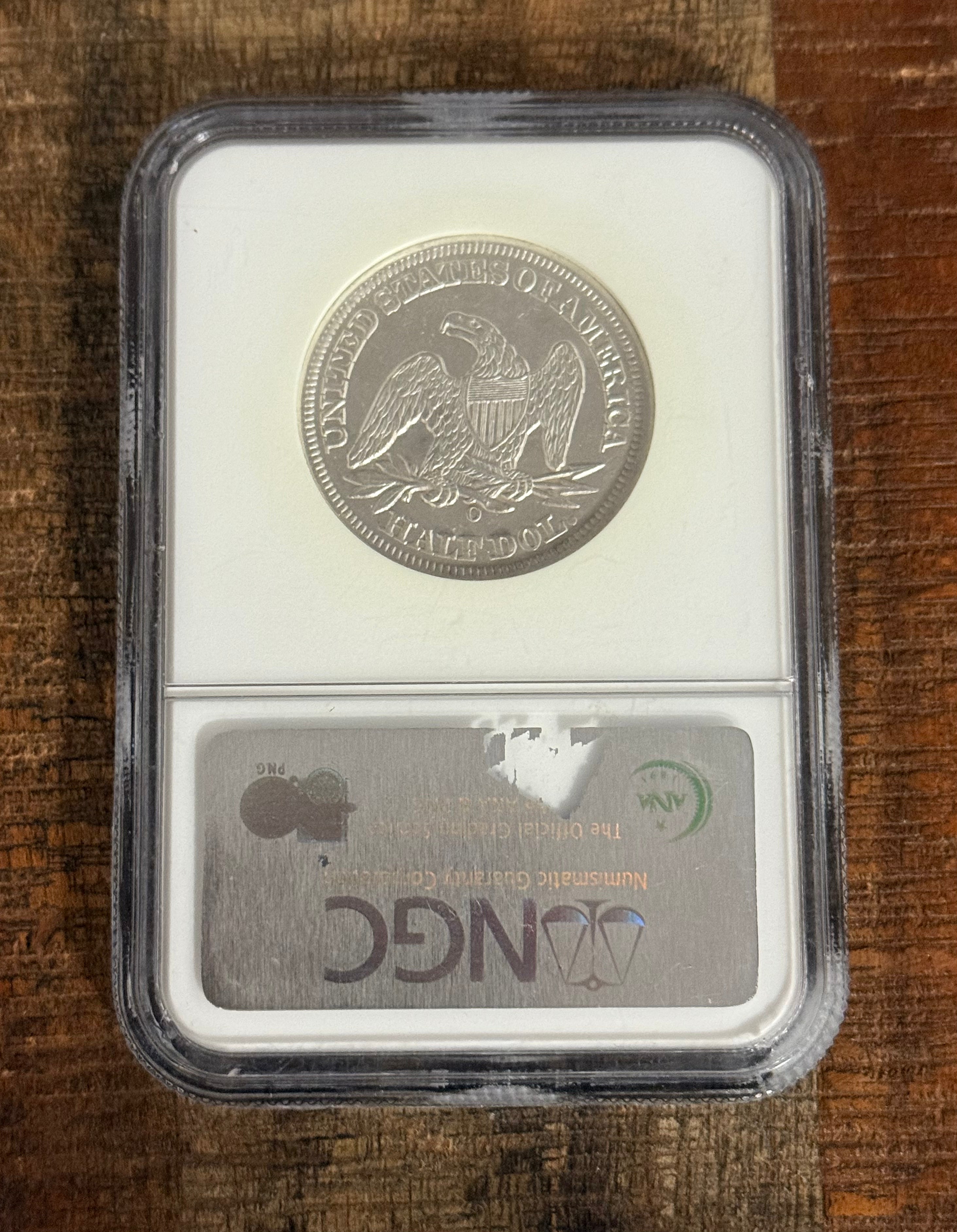 1855-O Arrows 50C Seated Liberty Half Dollar NGC Certified Shipwreck Effect ~ SS Republic Shipwreck