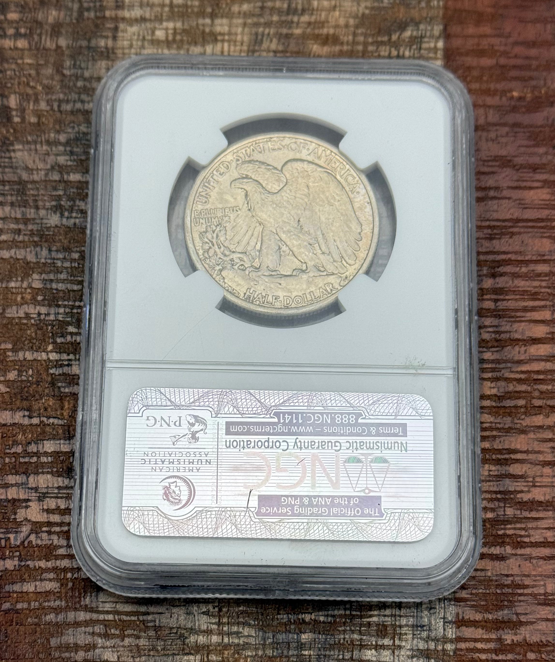 1934 50C US Walking Liberty Half Dollar ~ NGC MS64