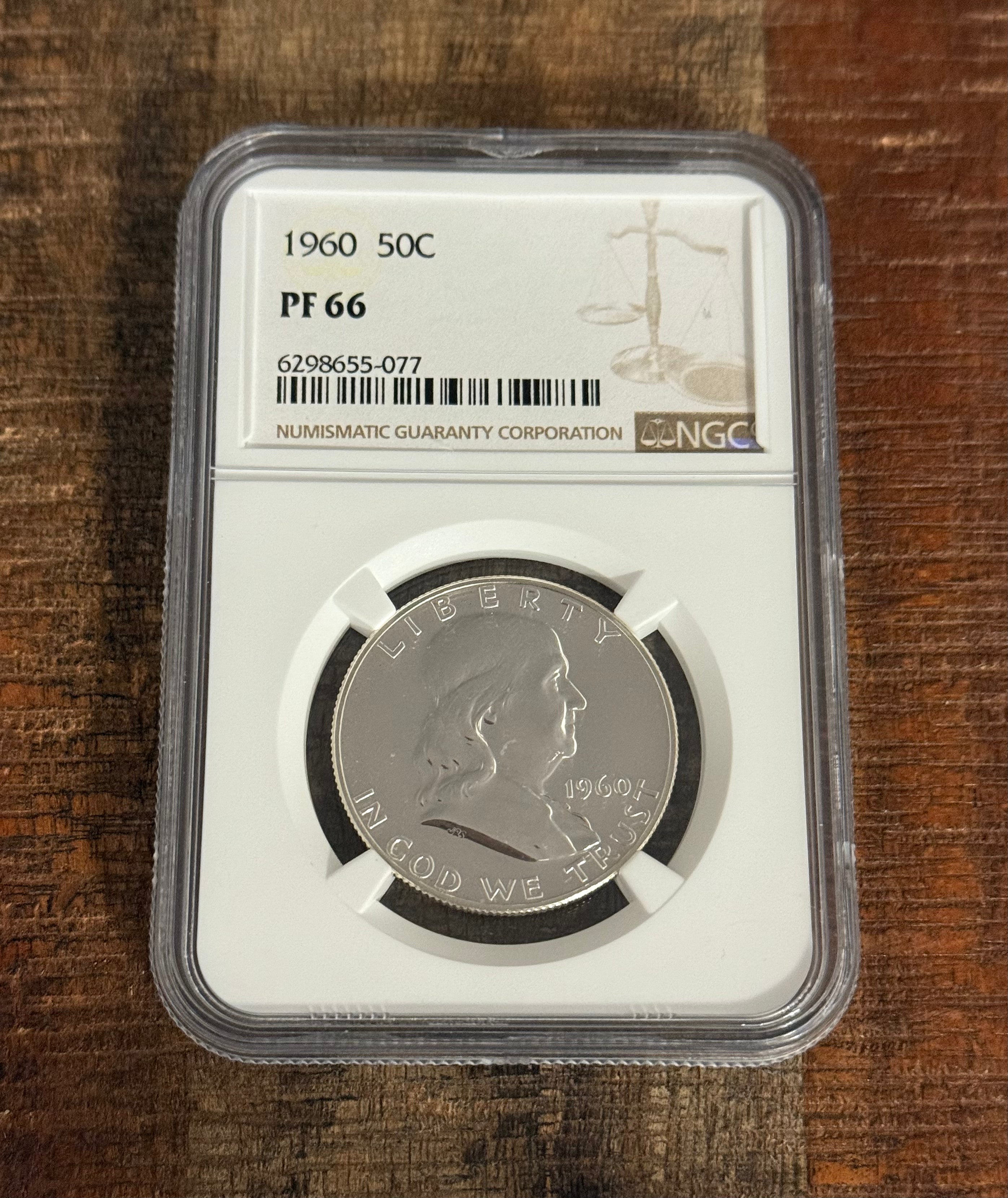 1960 50c Franklin Half Dollar NGC PF66