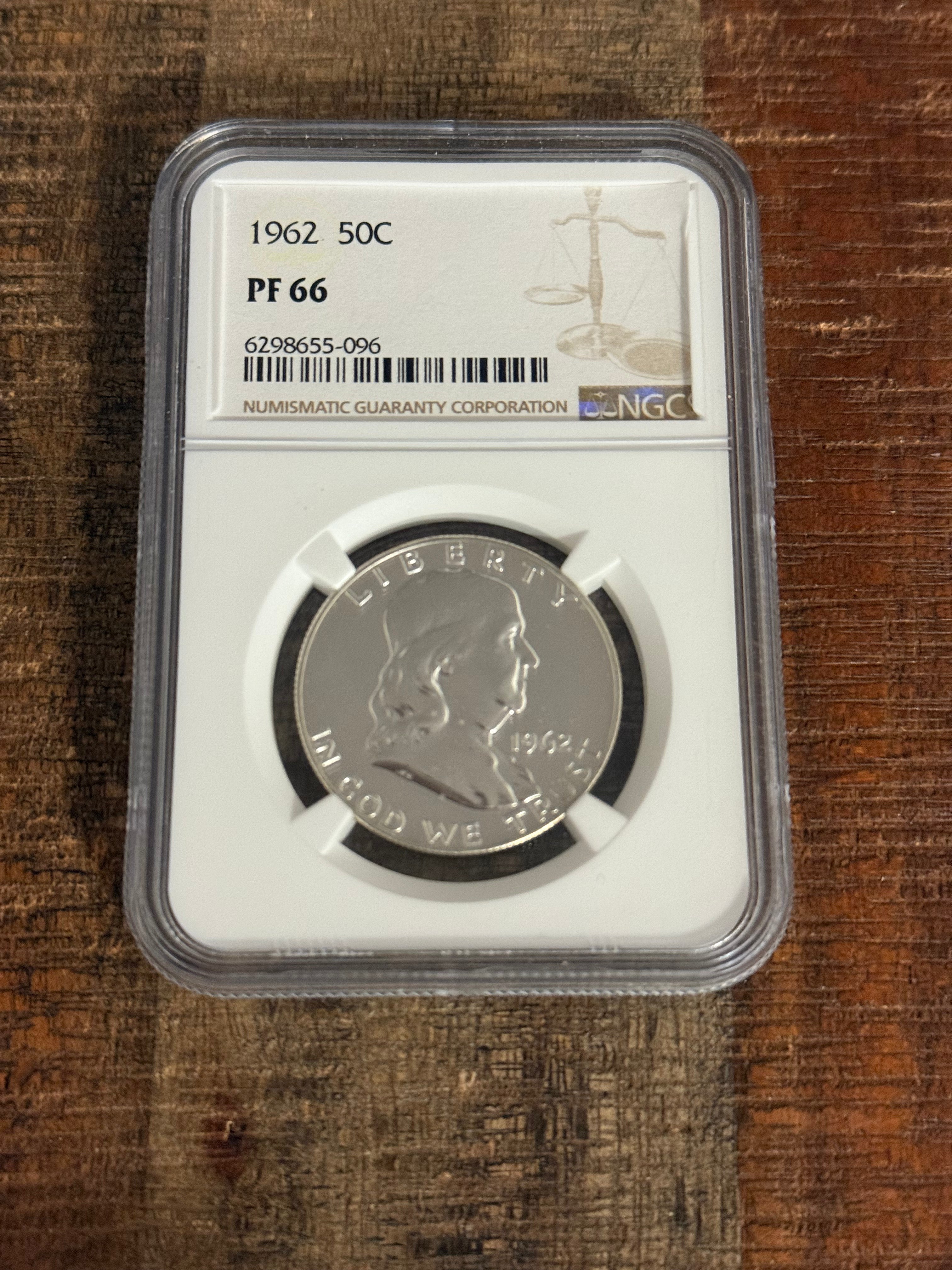 1962 50c Franklin Half Dollar NGC PF66