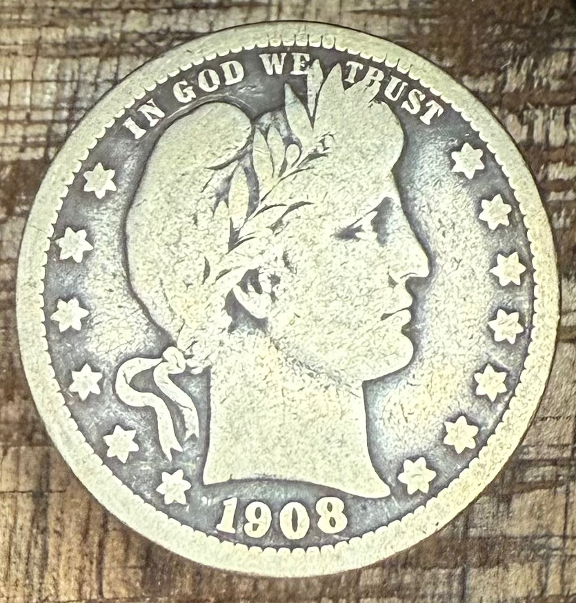 1908-D 25C US Barber Quarter