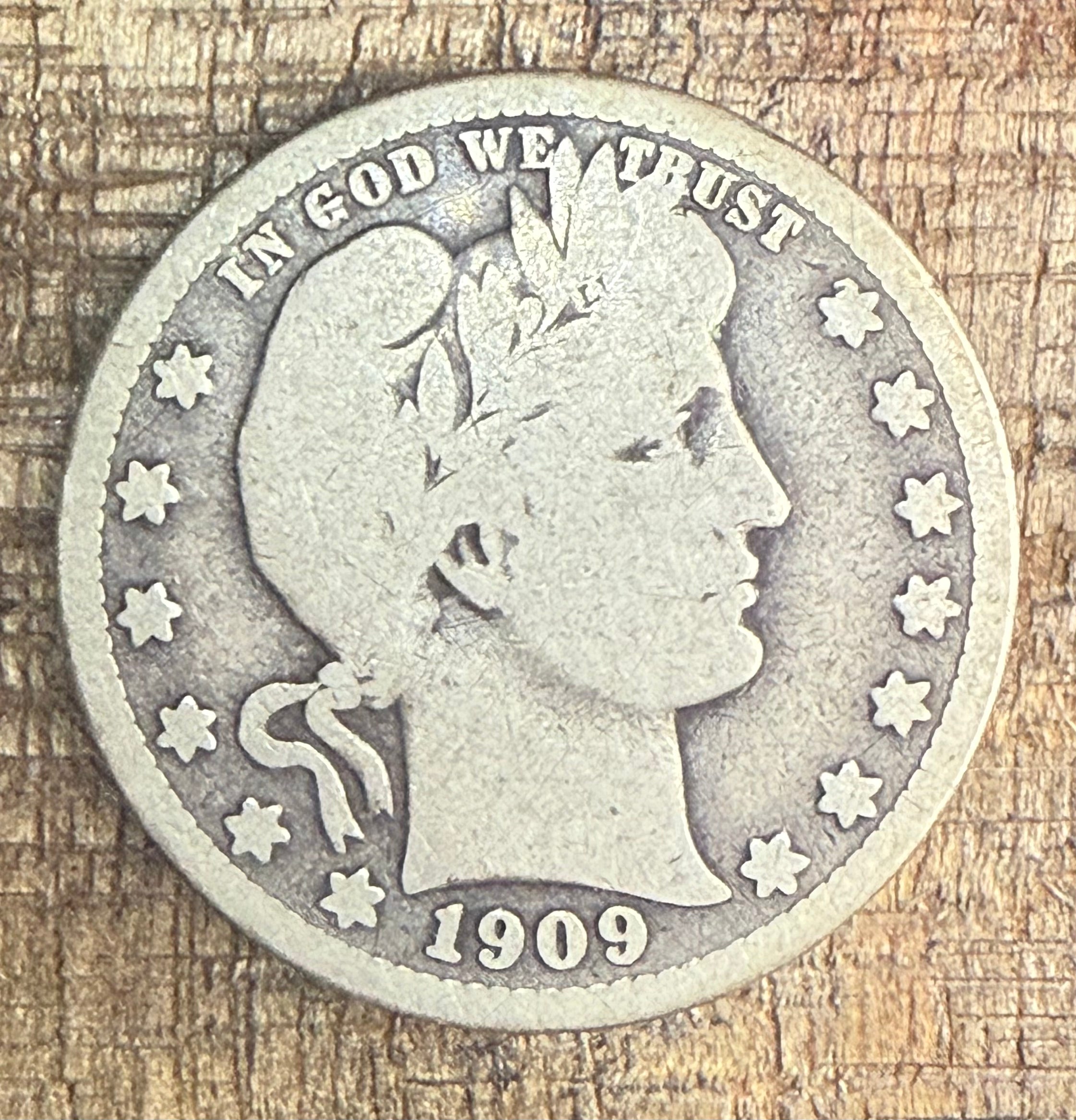 1909-D 25C US Barber Quarter