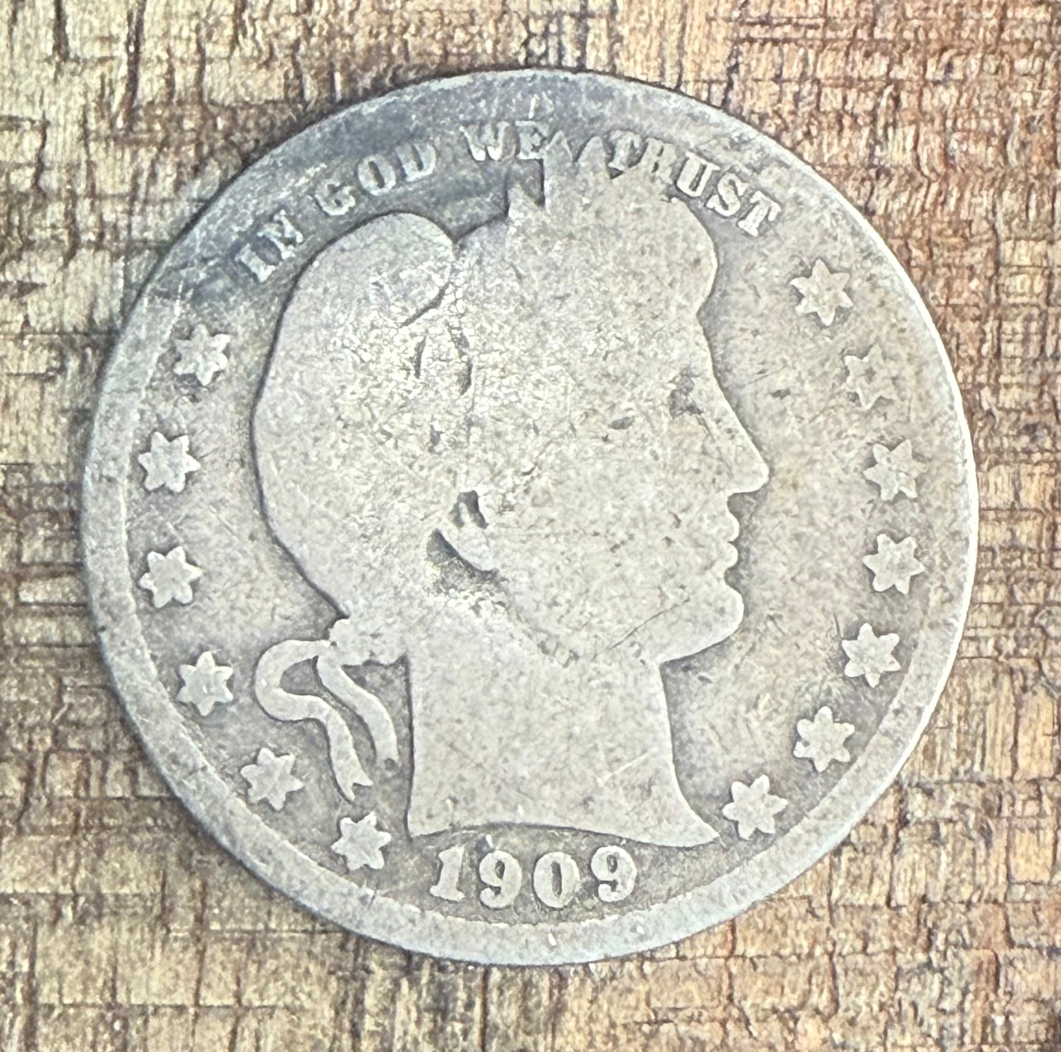 1909-D 25C US Barber Quarter