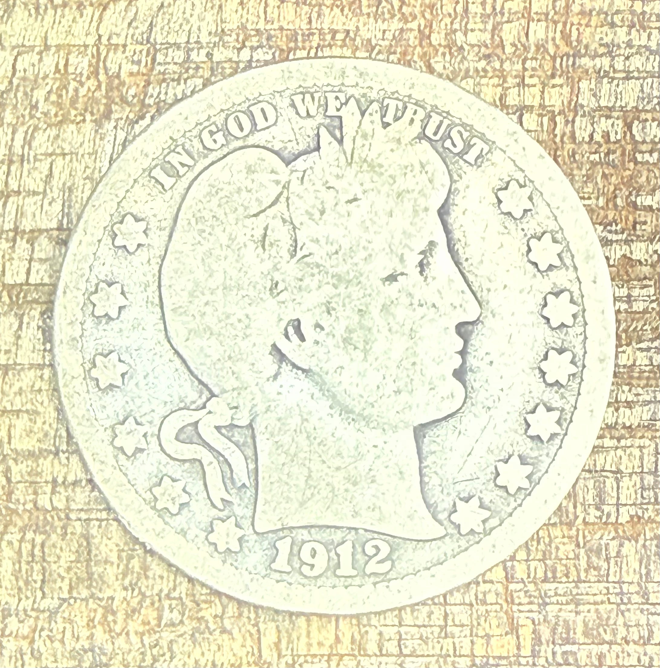 1912 25C US Barber Quarter