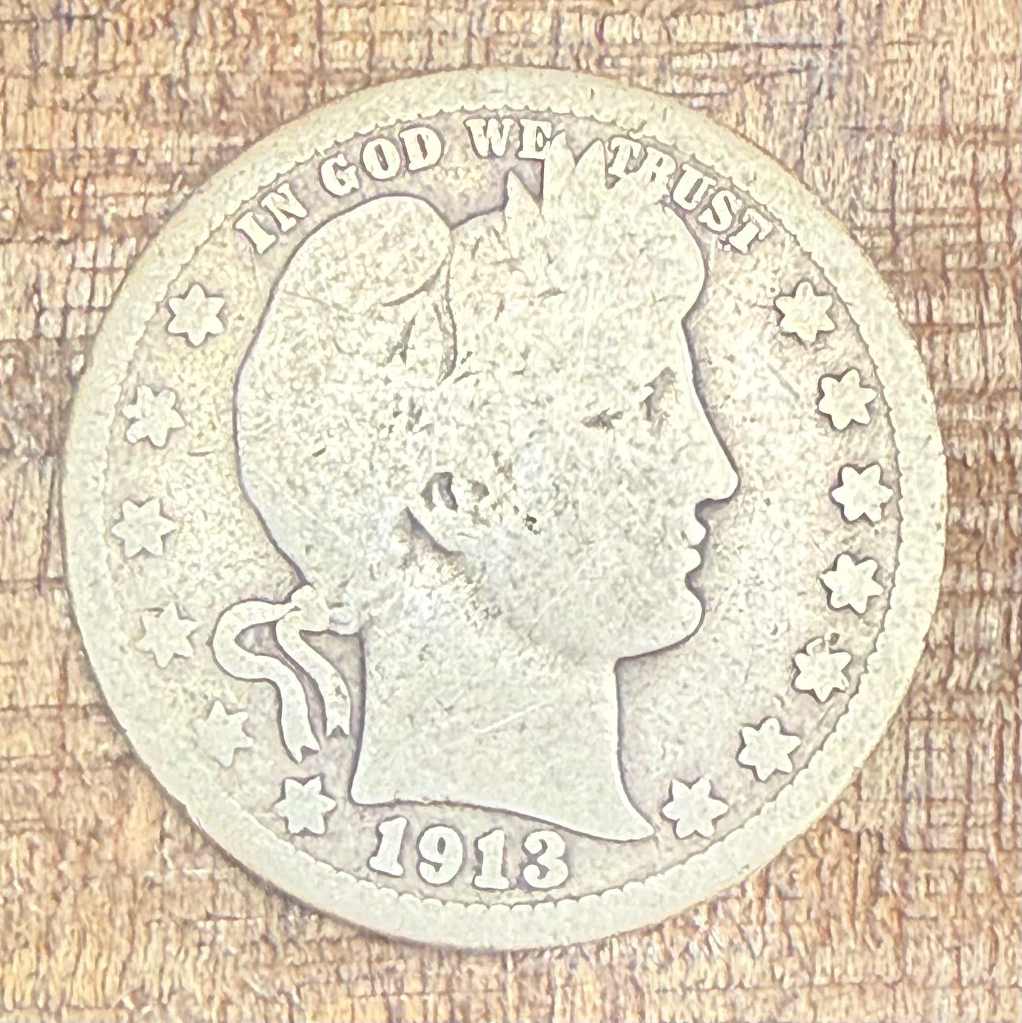 1913 25C US Barber Quarter