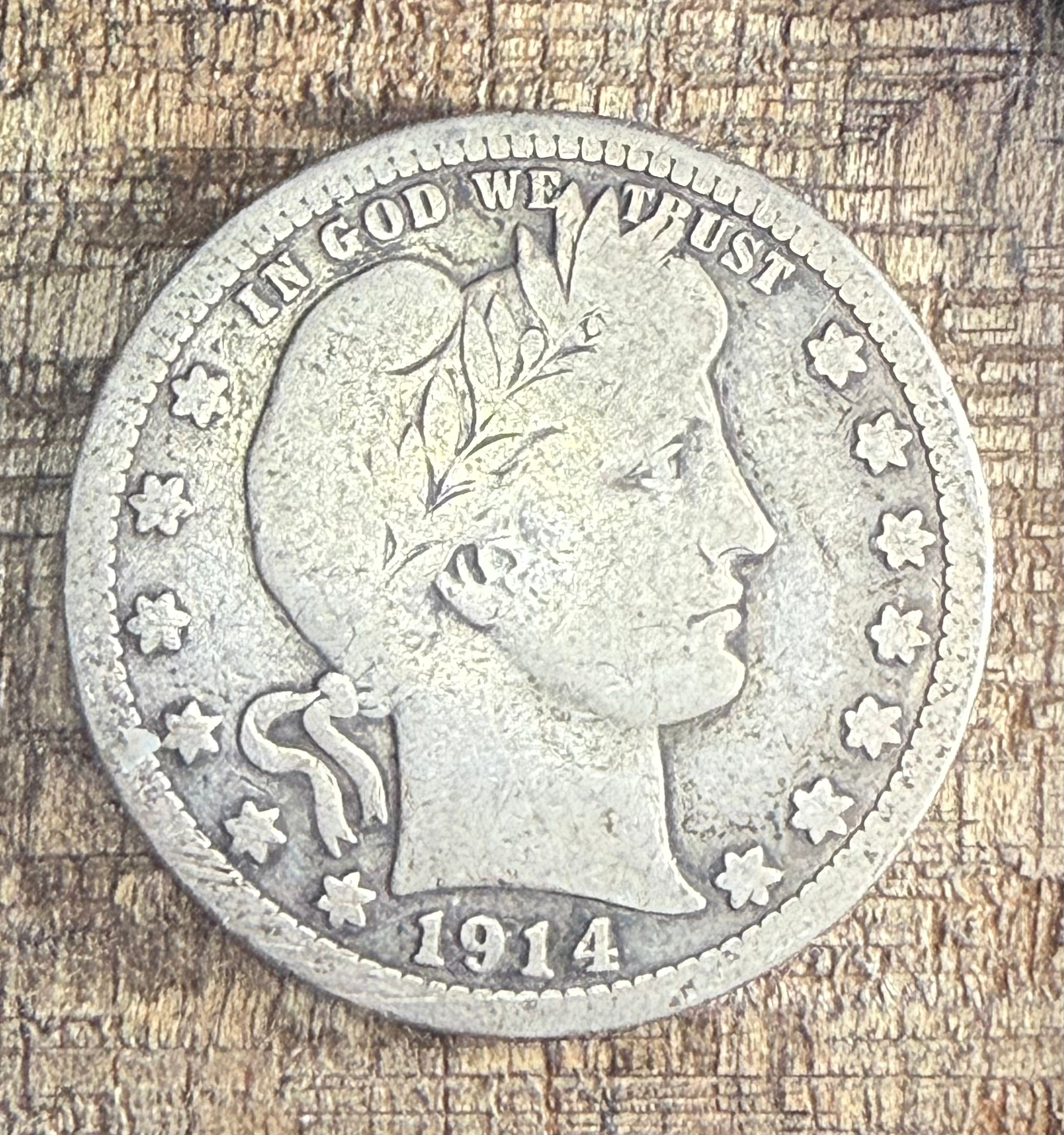 1914-D 25C US Barber Quarter