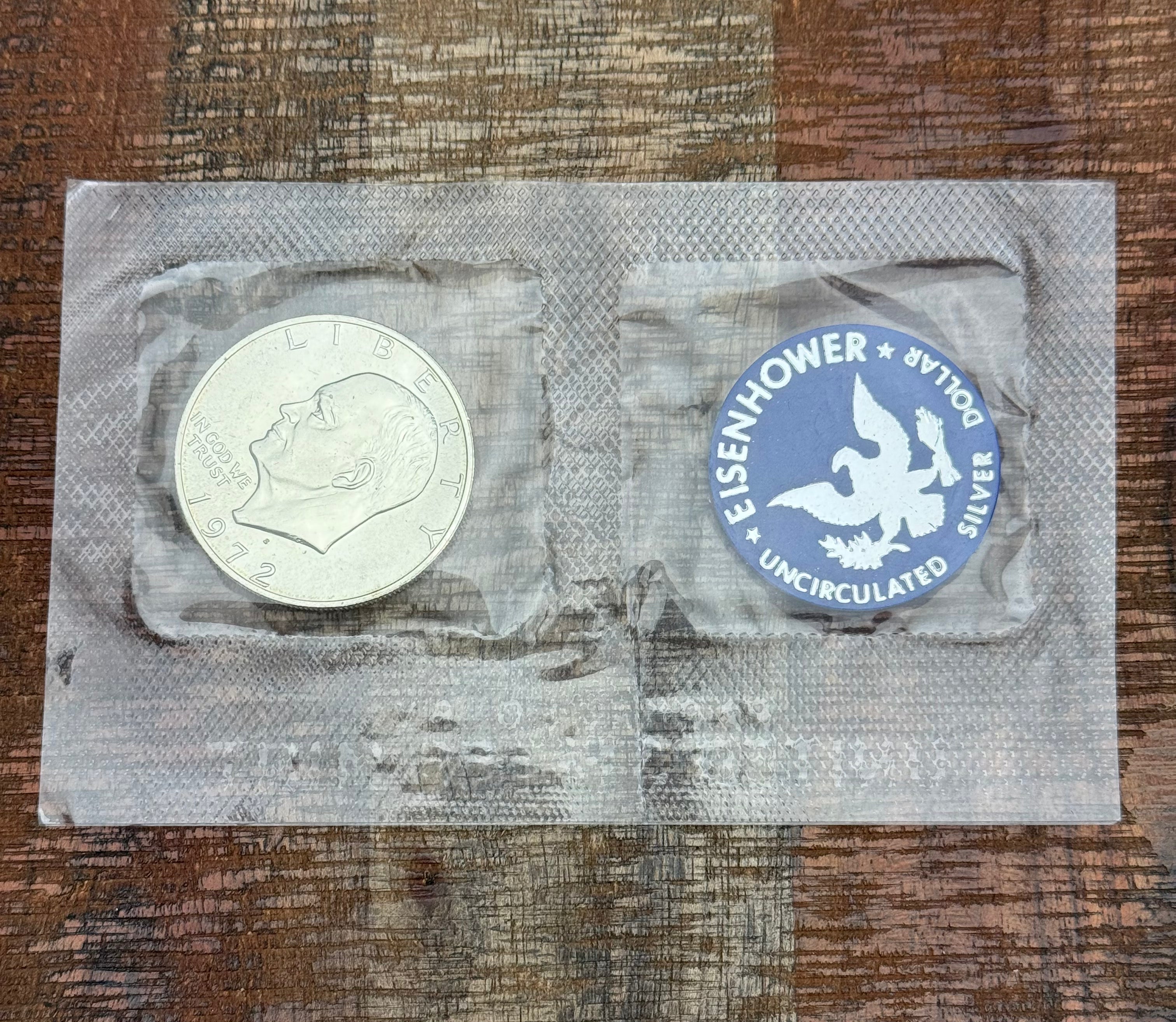 1972-S Eisenhower Uncirculated Silver Dollar no Envelope & no COA