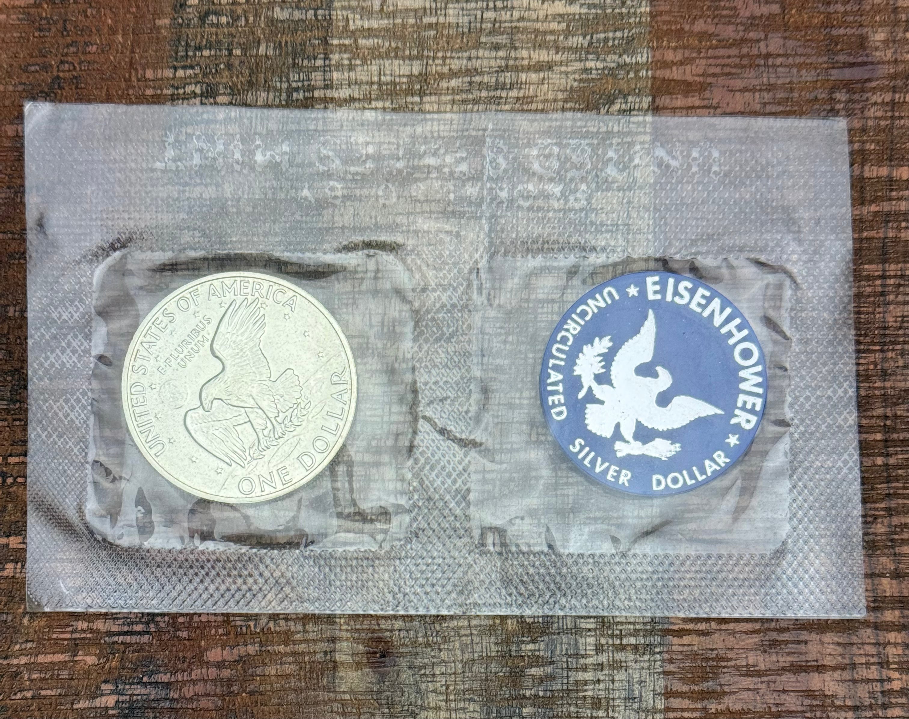 1972-S Eisenhower Uncirculated Silver Dollar no Envelope & no COA