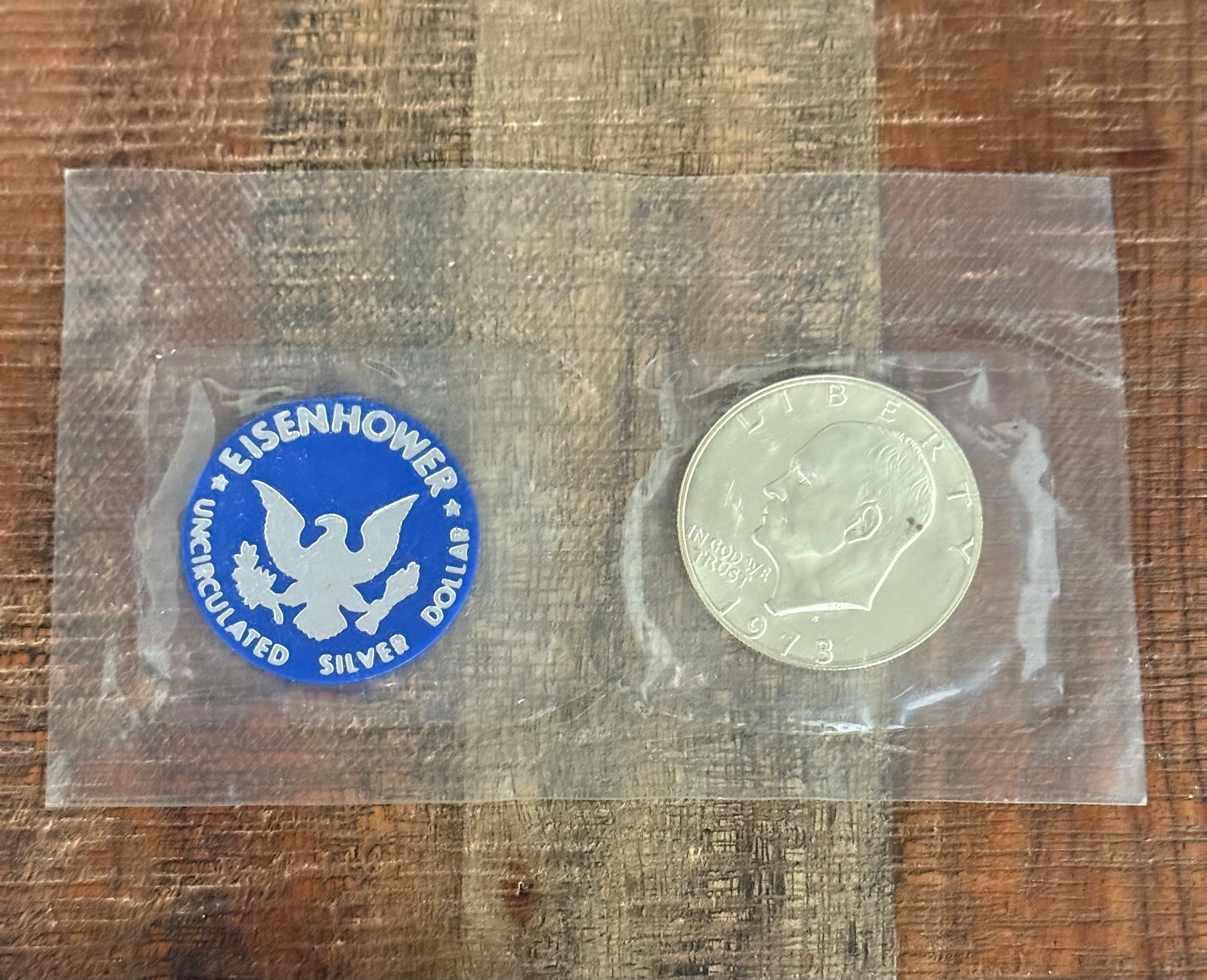 1973-S Eisenhower Uncirculated Silver Dollar no Envelope & no COA