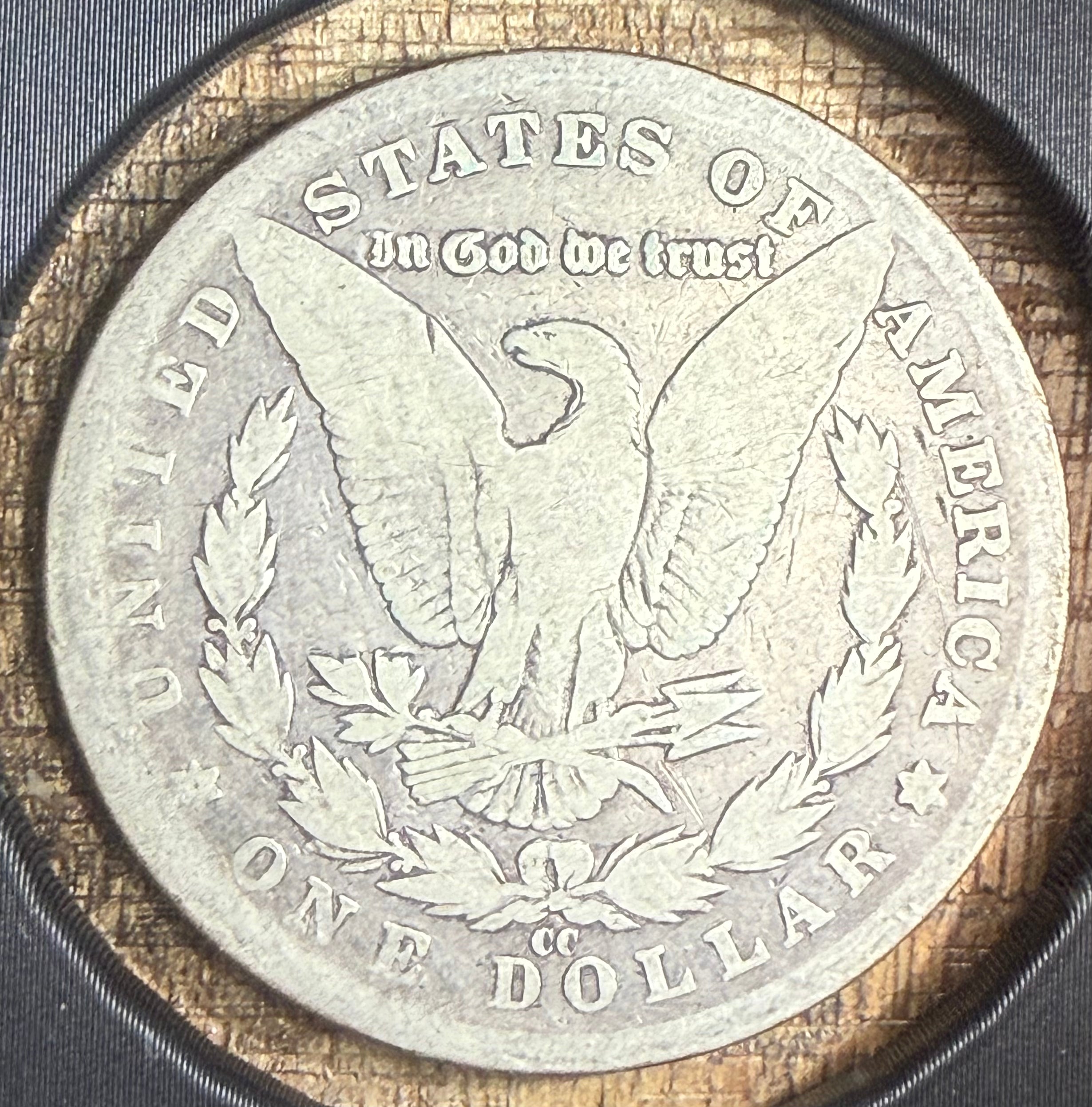 1890-CC $1 US Morgan Silver Dollar