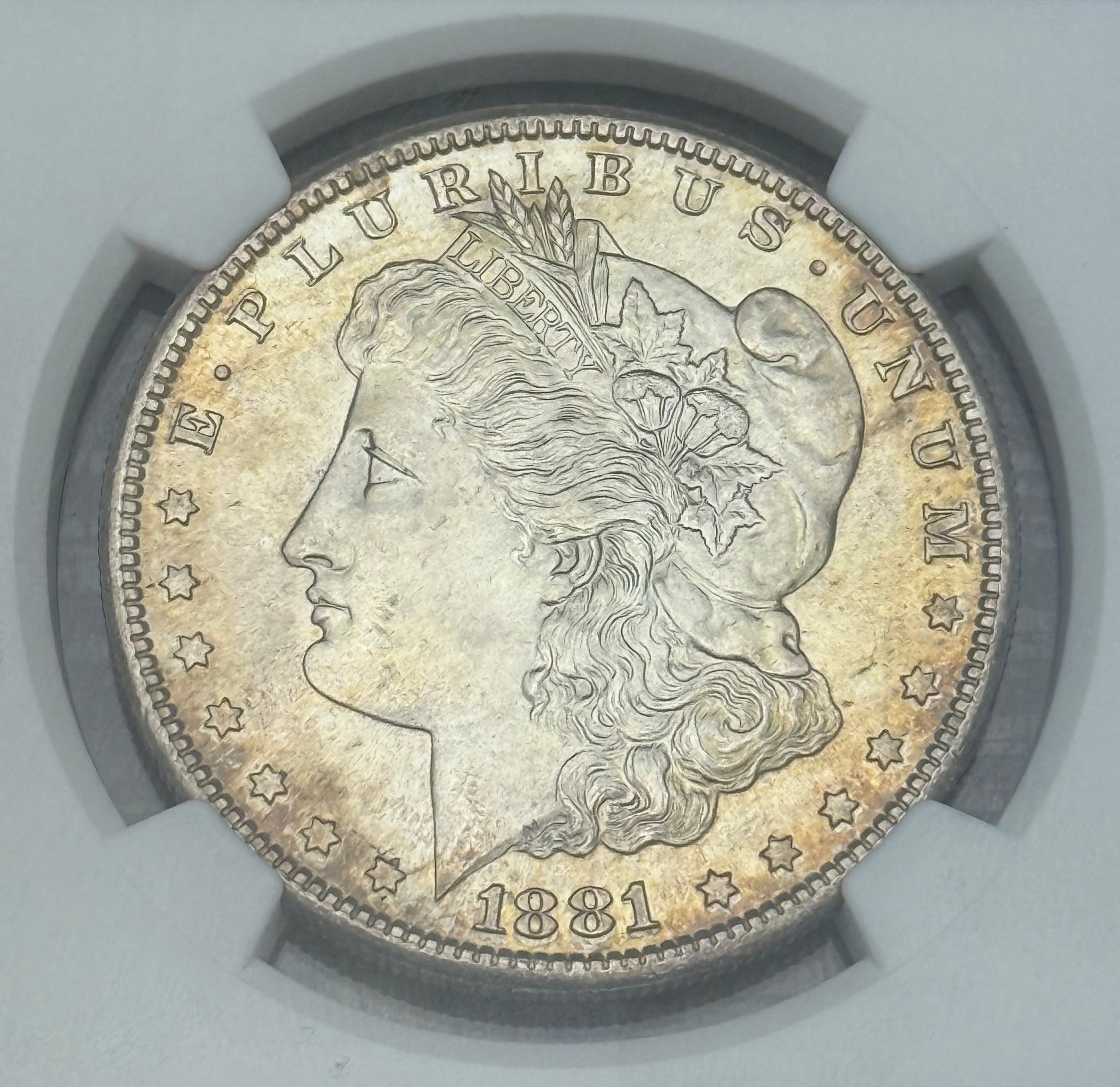 1881-S $1 US Silver Morgan Dollar NGC MS64