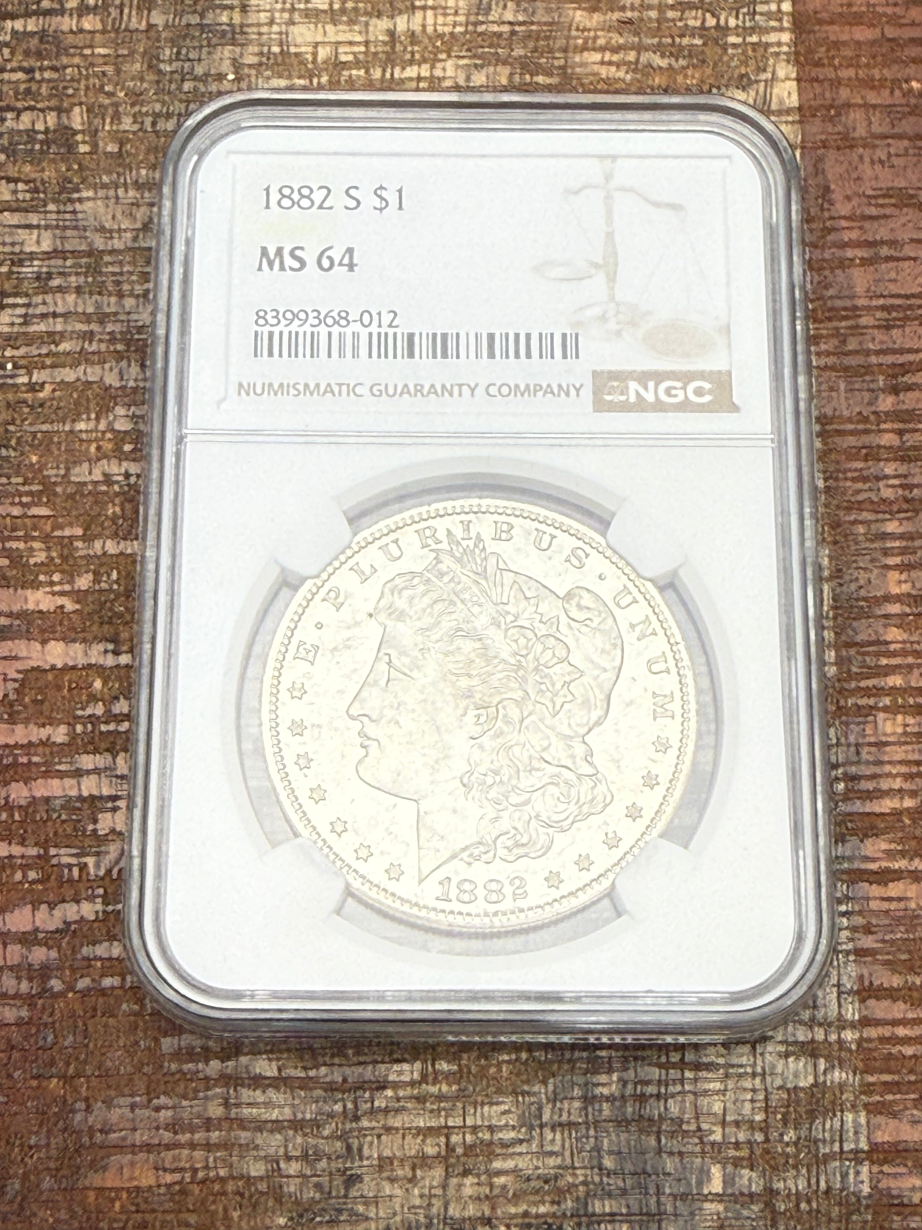 1882-S $1 US Morgan Silver Dollar NGC MS64