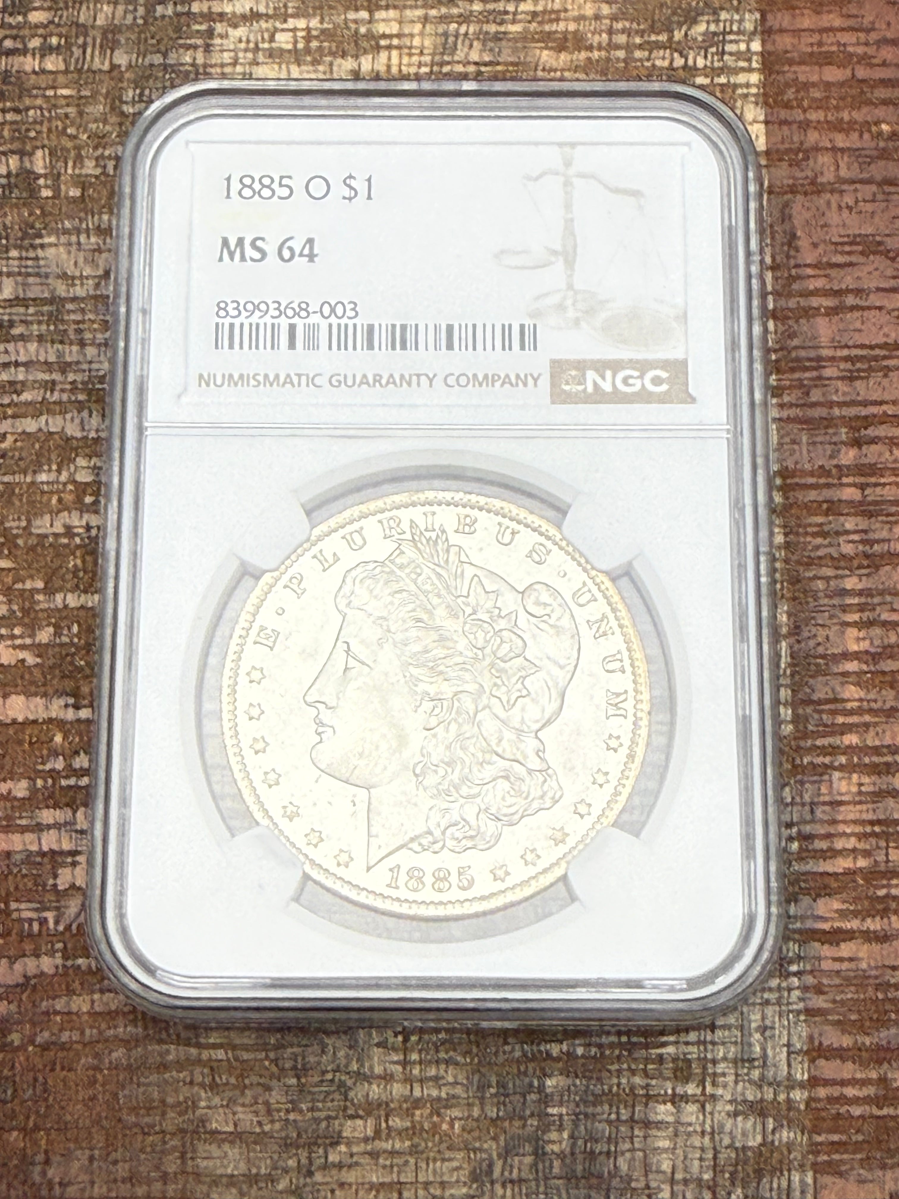 1885-O $1 US Morgan Silver Dollar NGC MS64