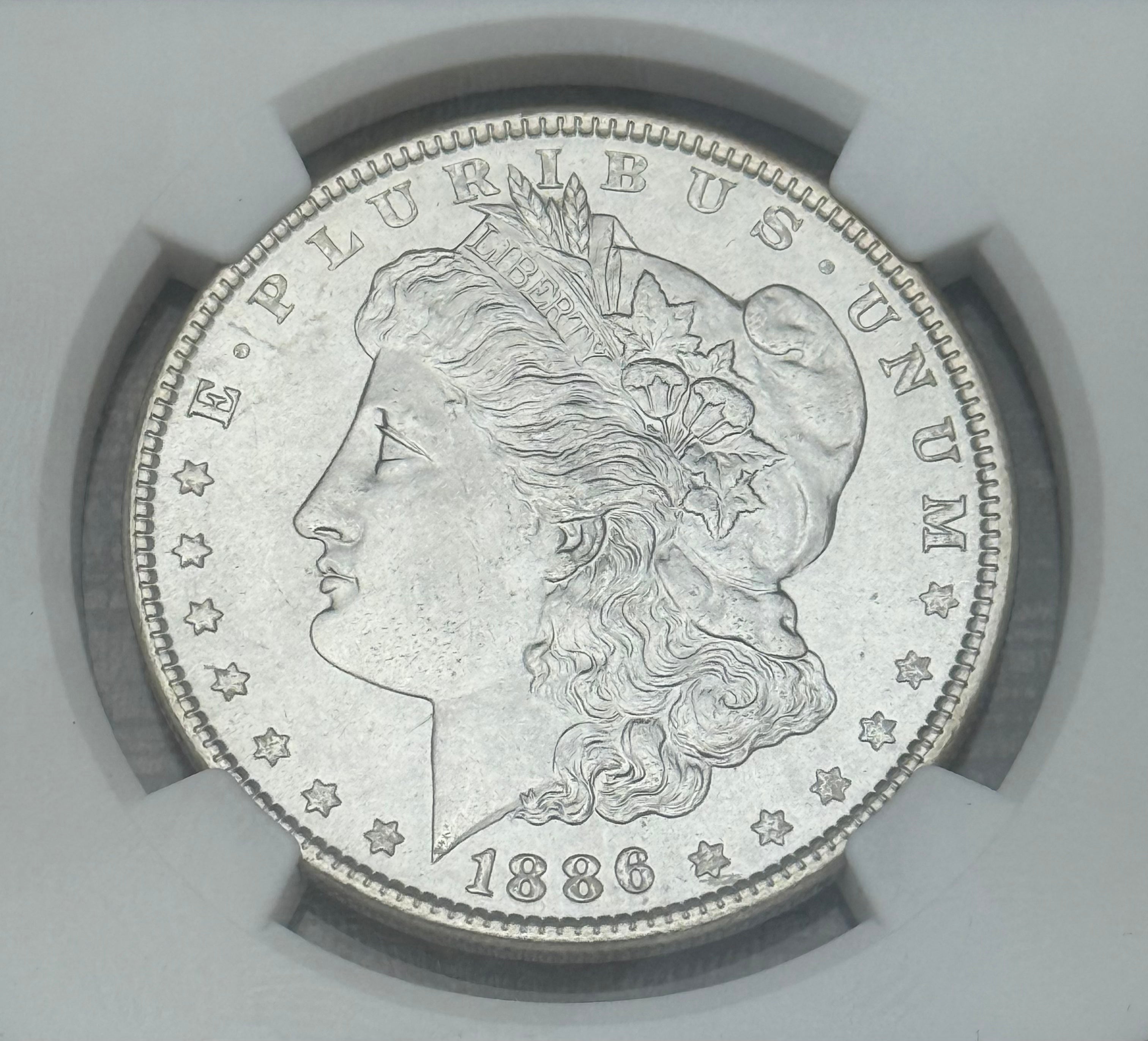 1886 $1 US Morgan Silver Dollar NGC MS64