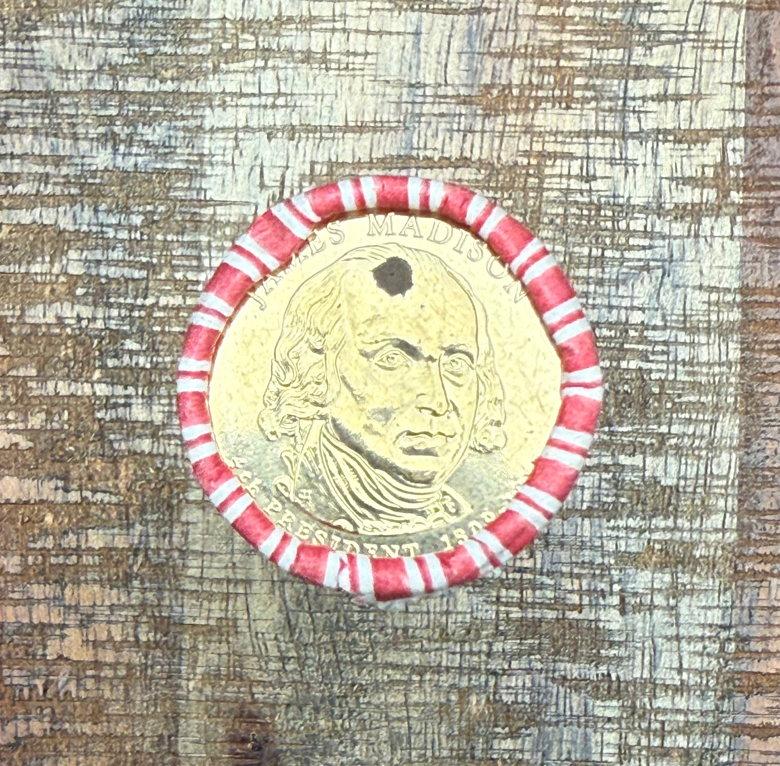 2007 $1 US Presidential Dollar Bank Roll ~ James Madison ~ Roll of 25 Coins