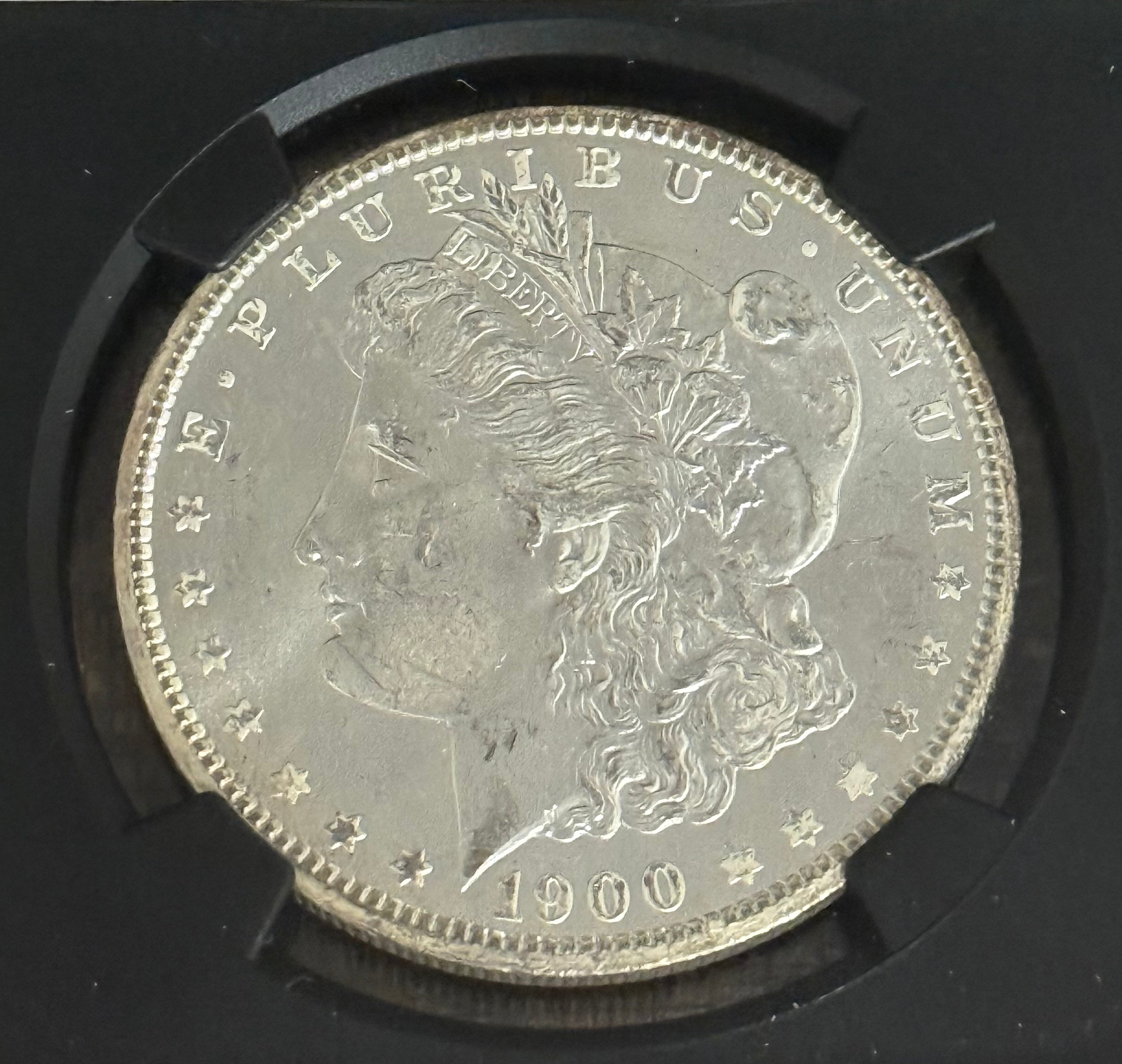 1900-O $1 Morgan Silver Dollar ~ ValutBox Series 4 ~ NGCX Mint State 9.4