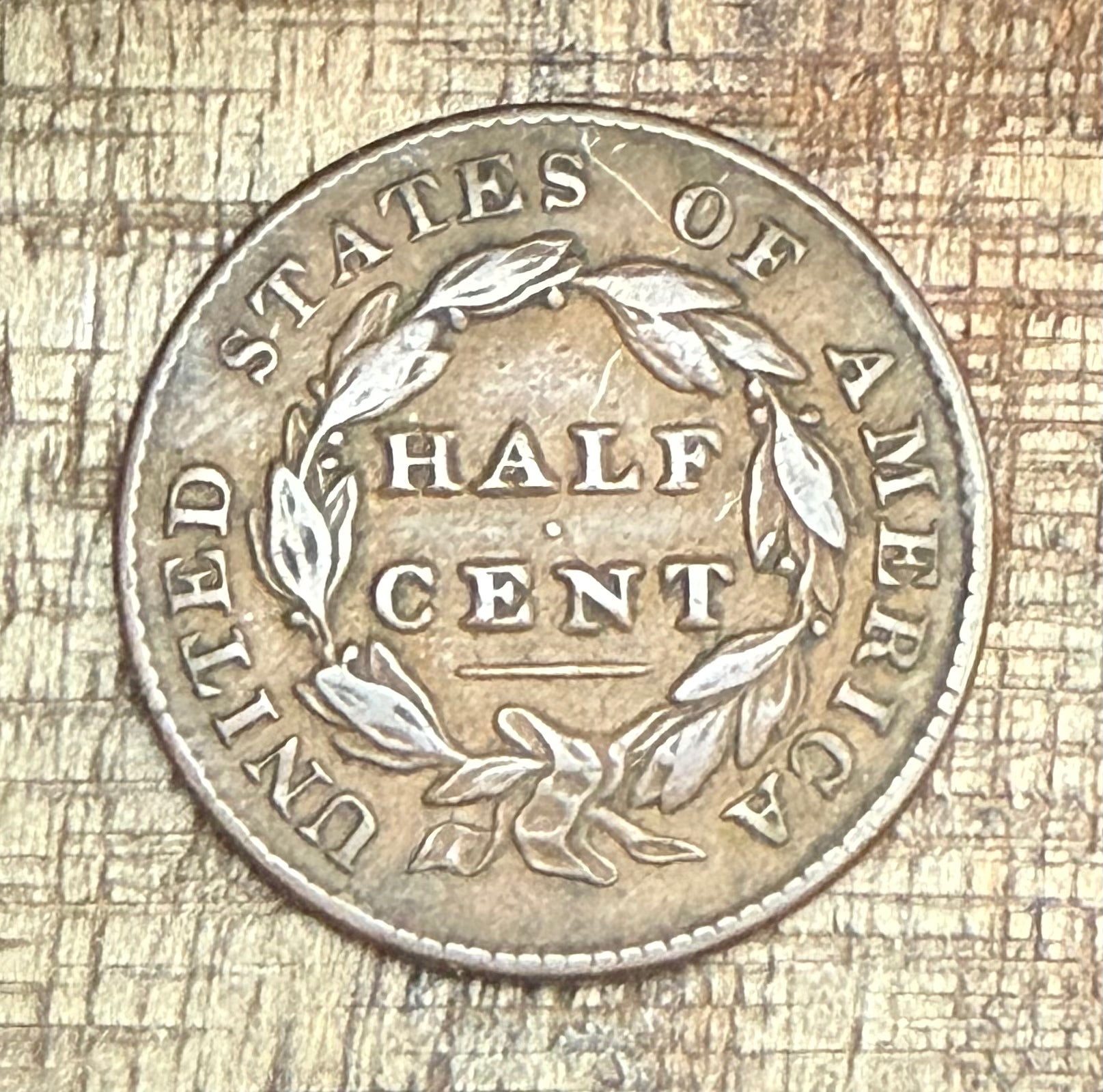 1828 US 1/2C Half Cent