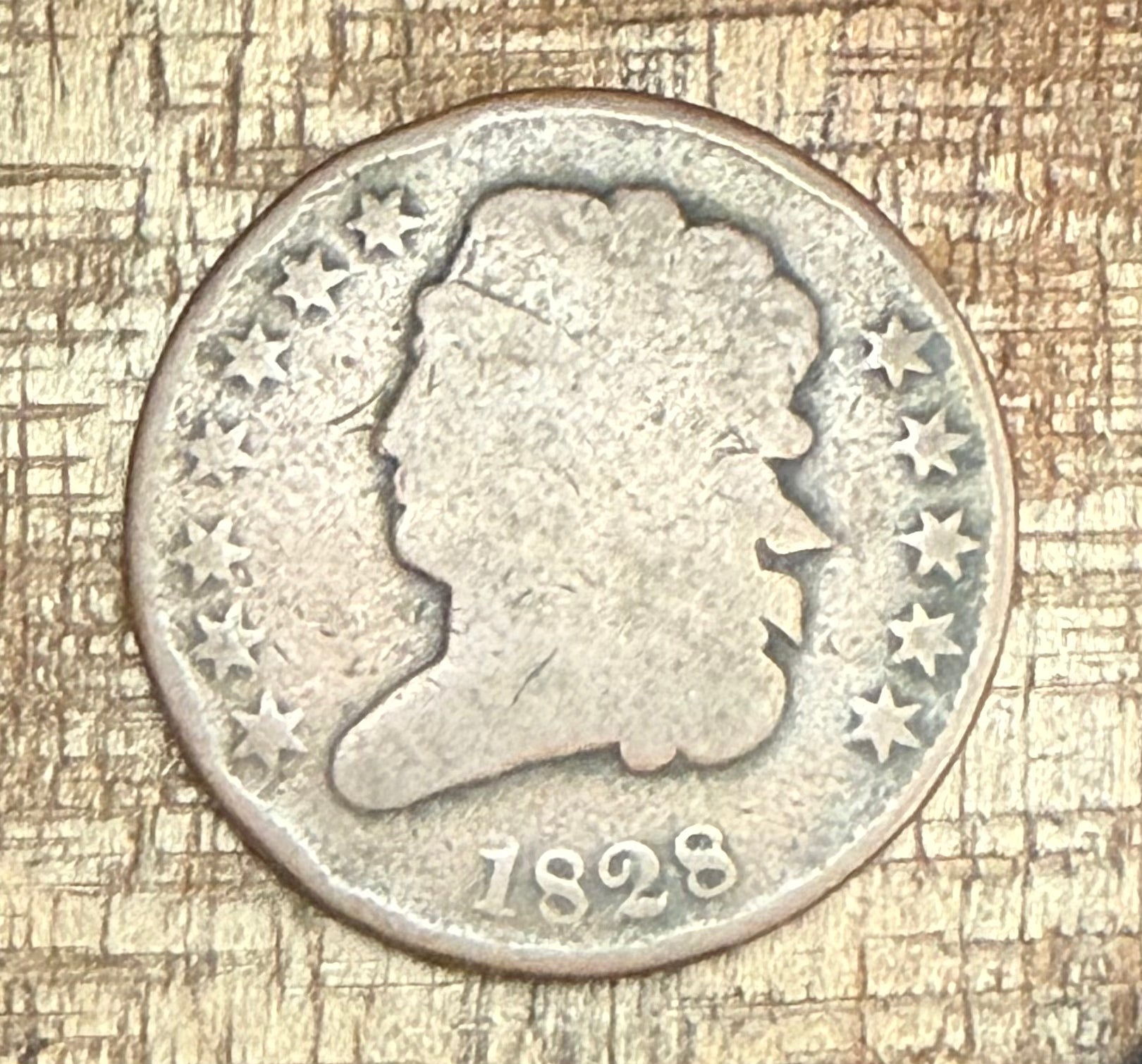 1828 US 1/2C Half Cent