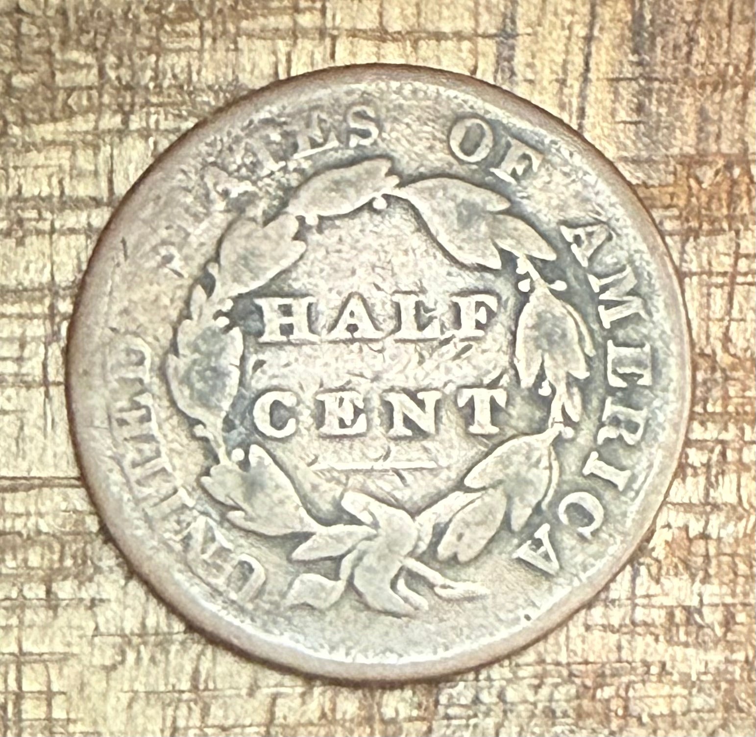 1828 US 1/2C Half Cent