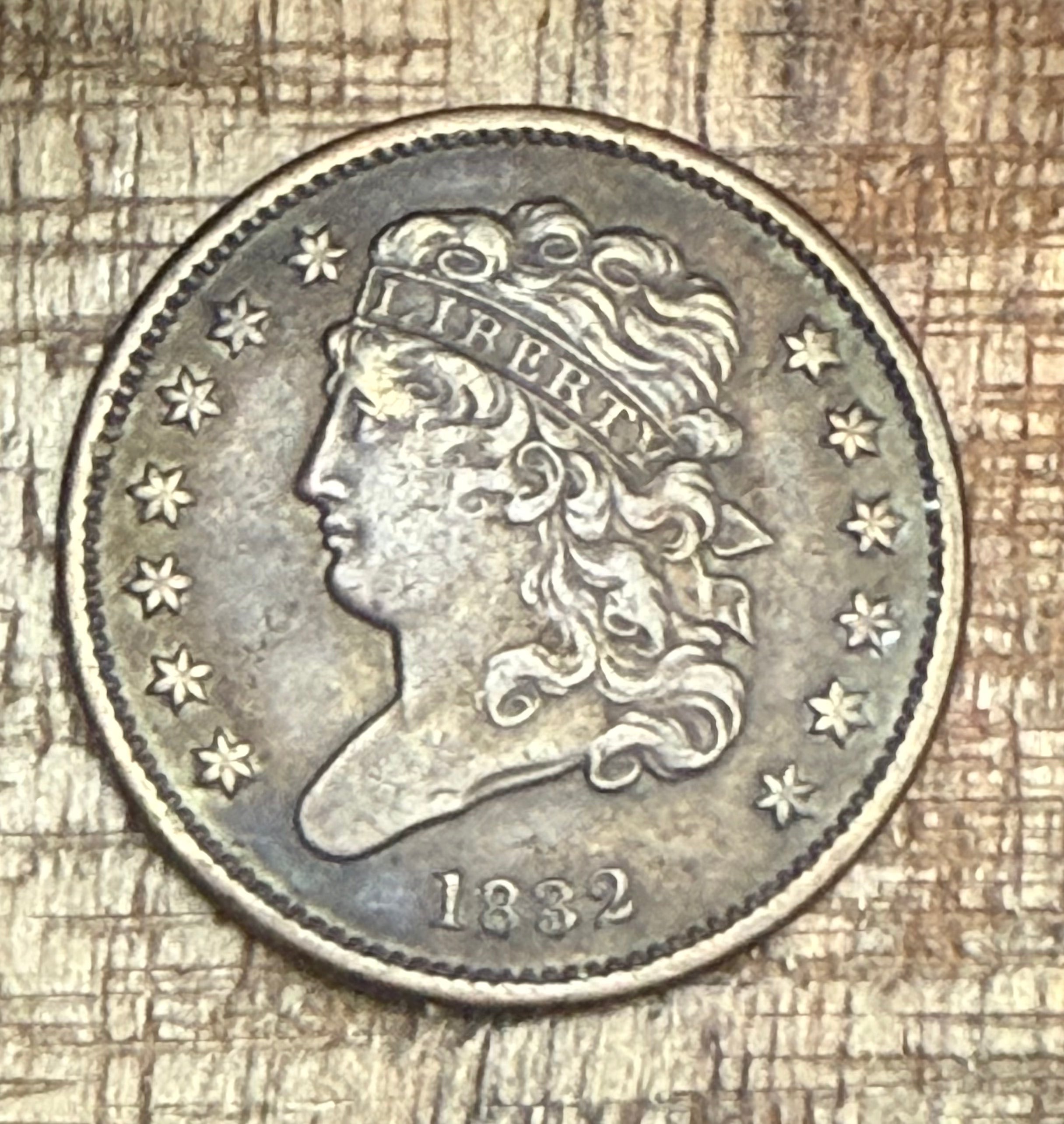1832 US 1/2C Half Cent