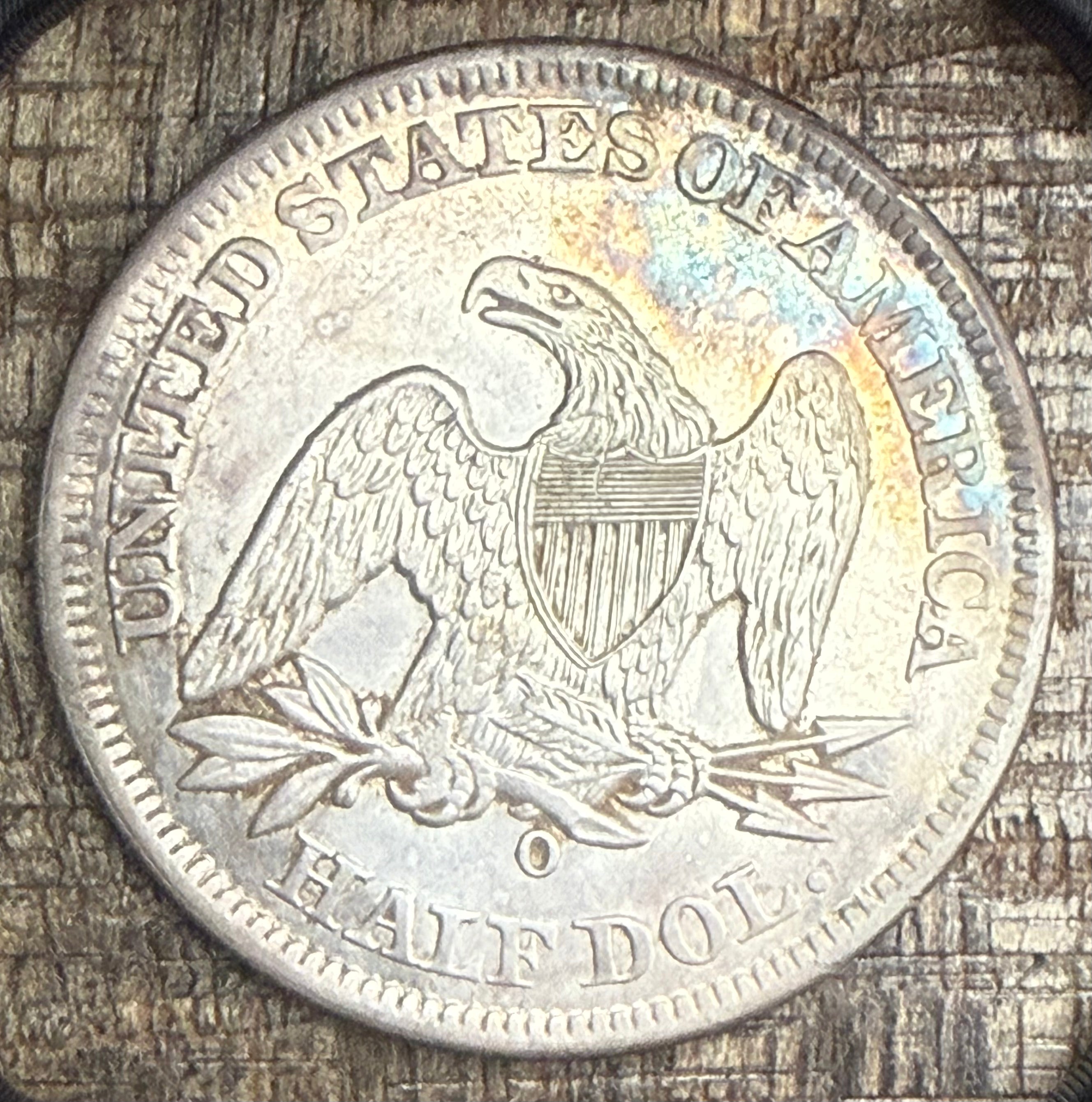1858-O 50C US Seated Liberty Half Dollar