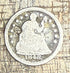 1848-O H10C US Seated Liberty Half Dime~Holed