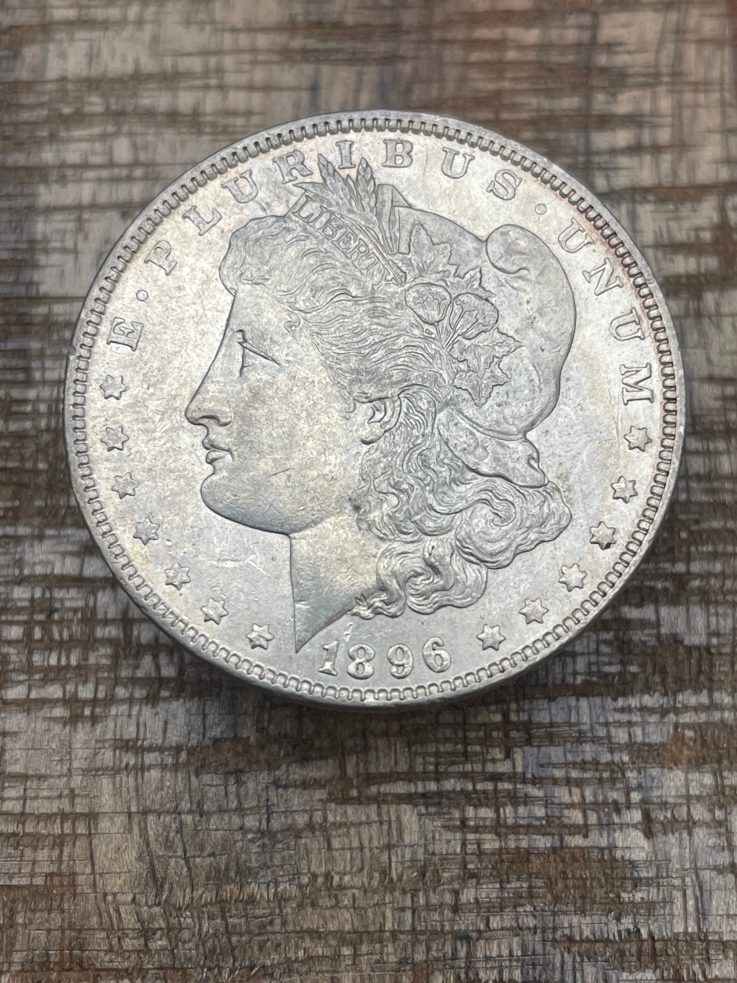 1896 $1 US Morgan Silver Dollar