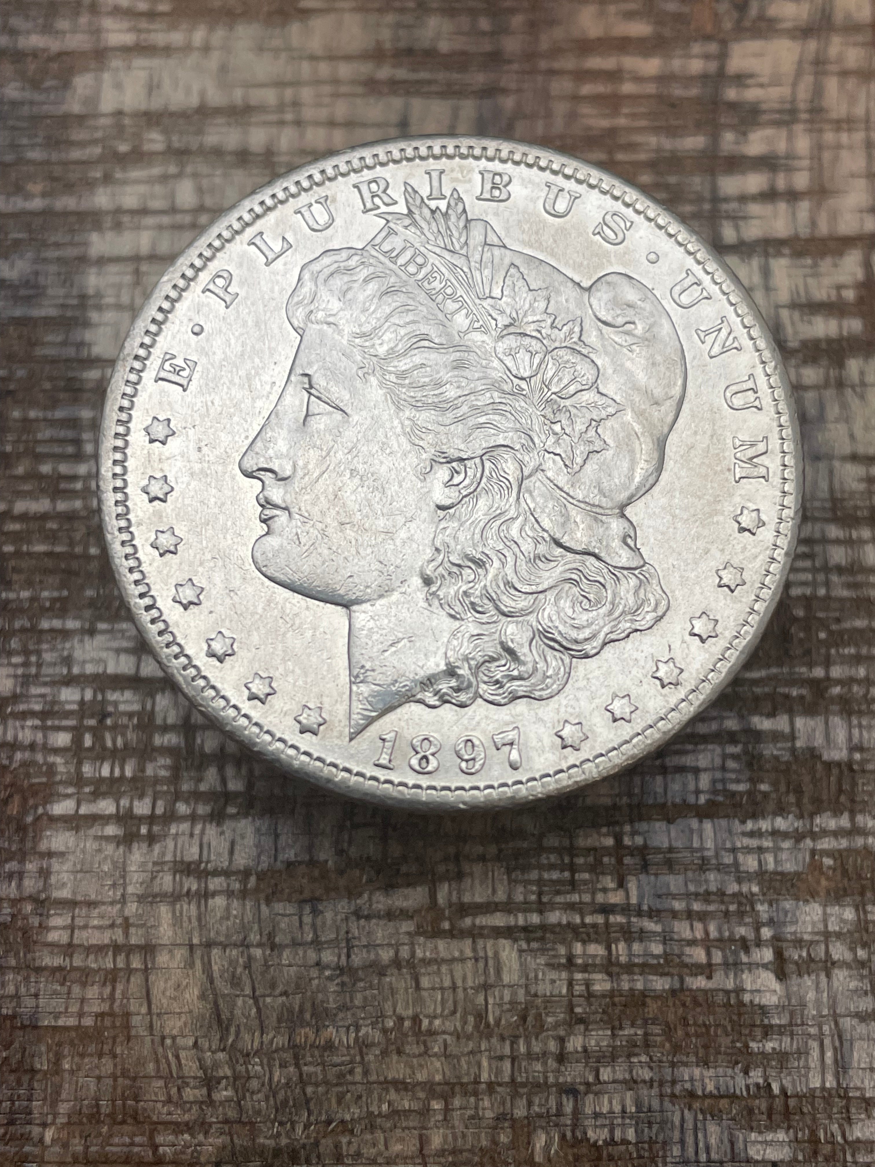 1897-S $1 US Morgan Silver Dollar