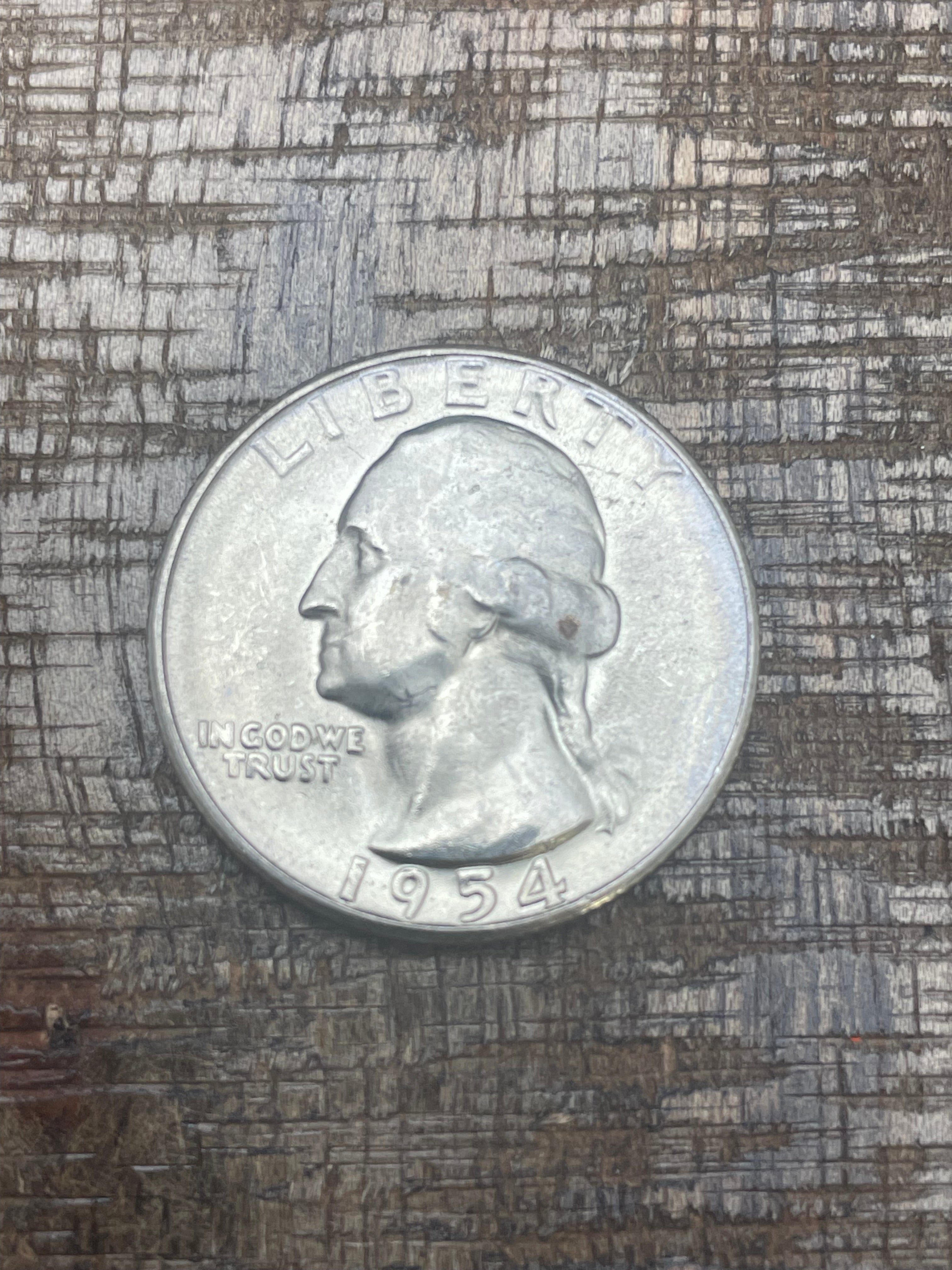1954-S 25c US Washington Quarter