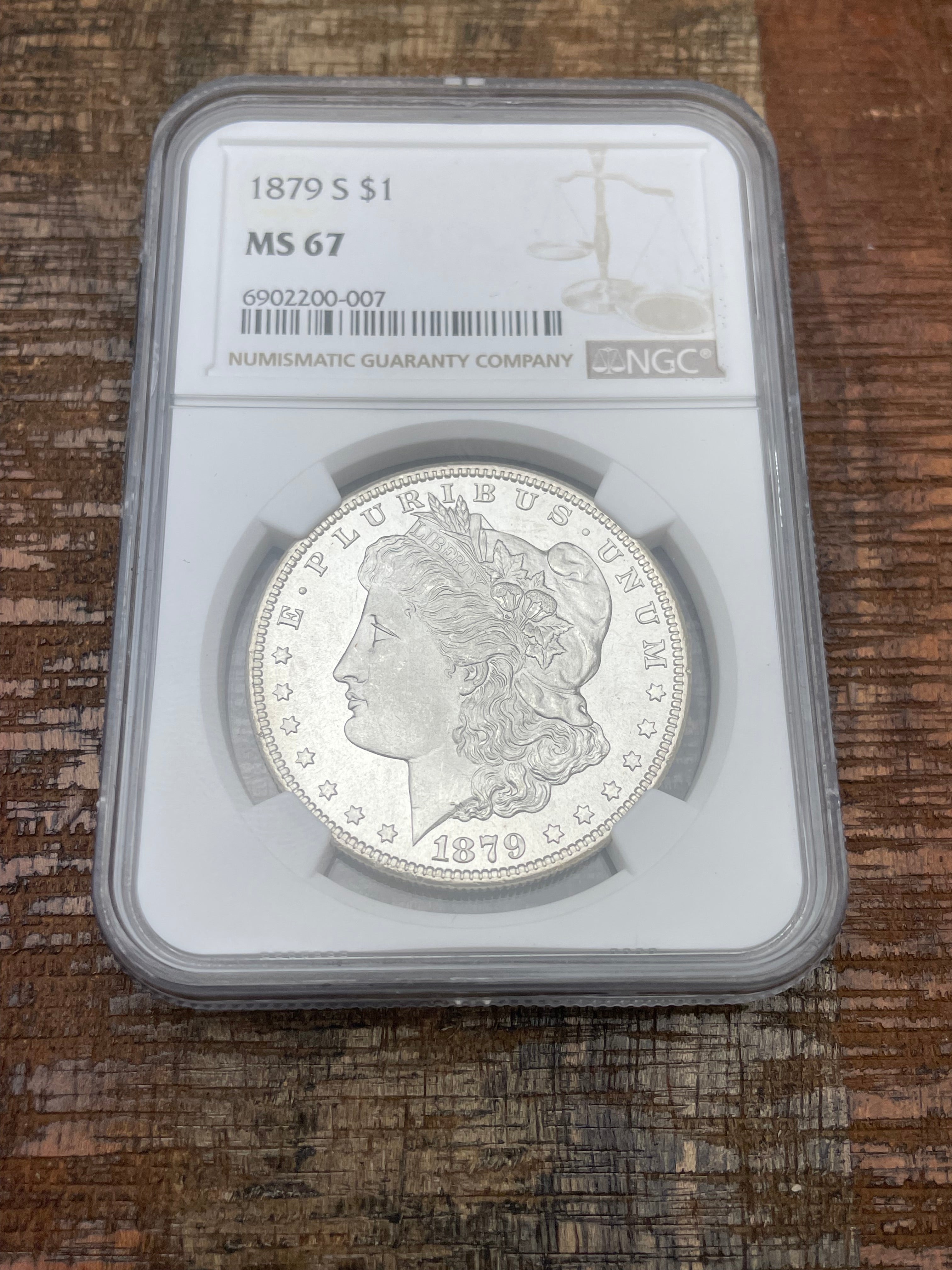 1879-S $1 US Silver Morgan Dollar NGC MS67