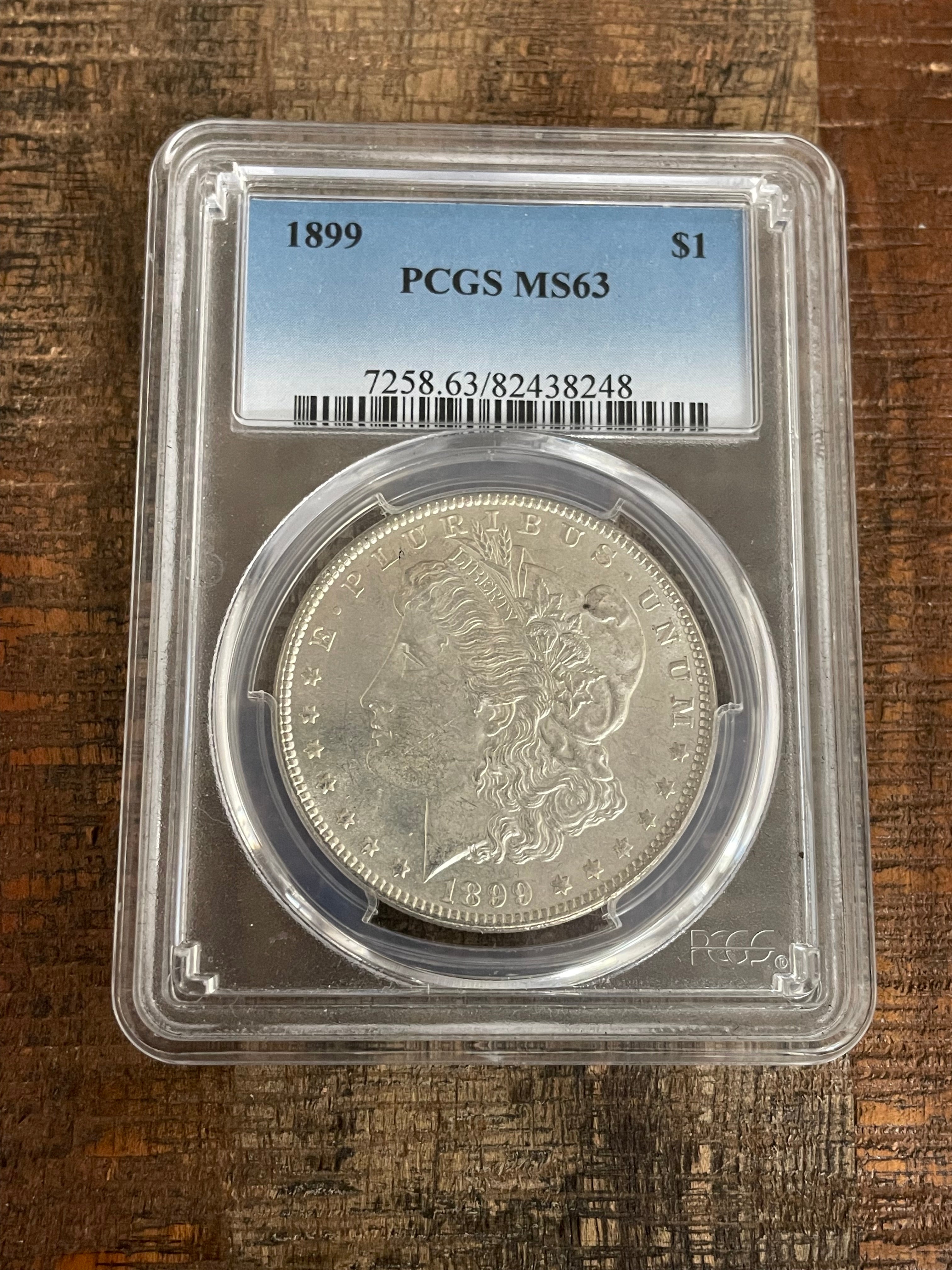 1899 $1 US Morgan Silver Dollar PCGS MS63