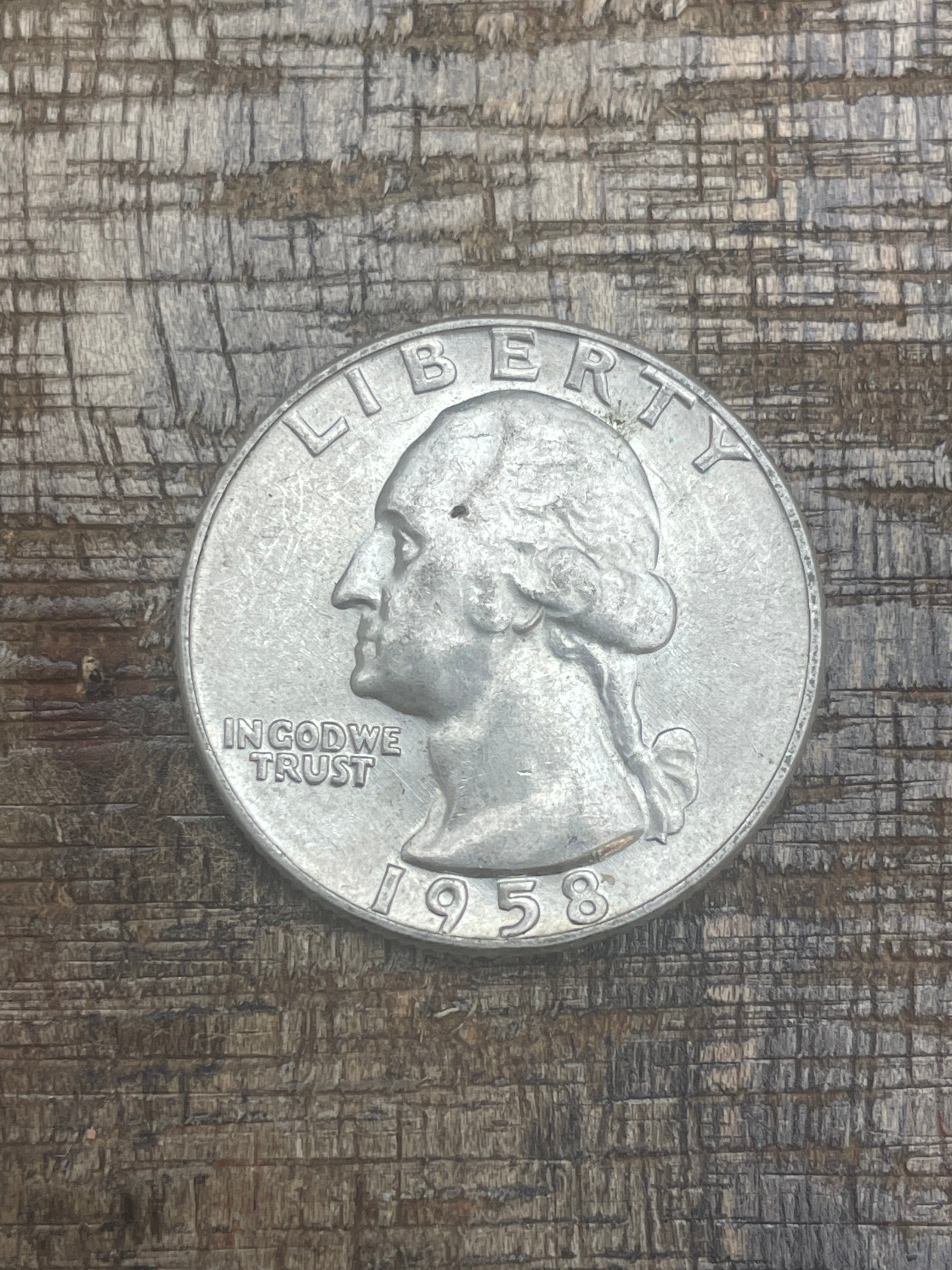 1958-D 25c US Washington Quarter