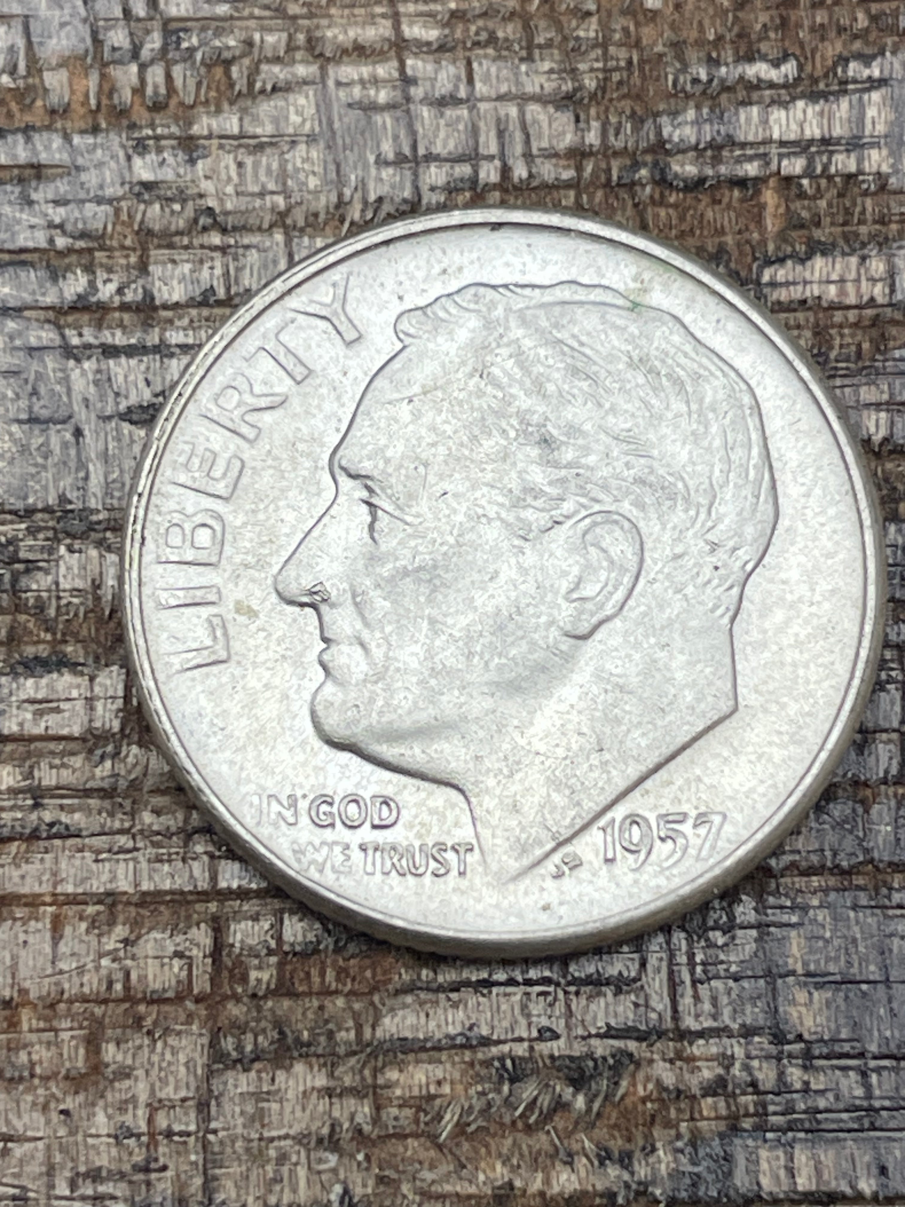 1957-D 10C US Roosevelt Dime