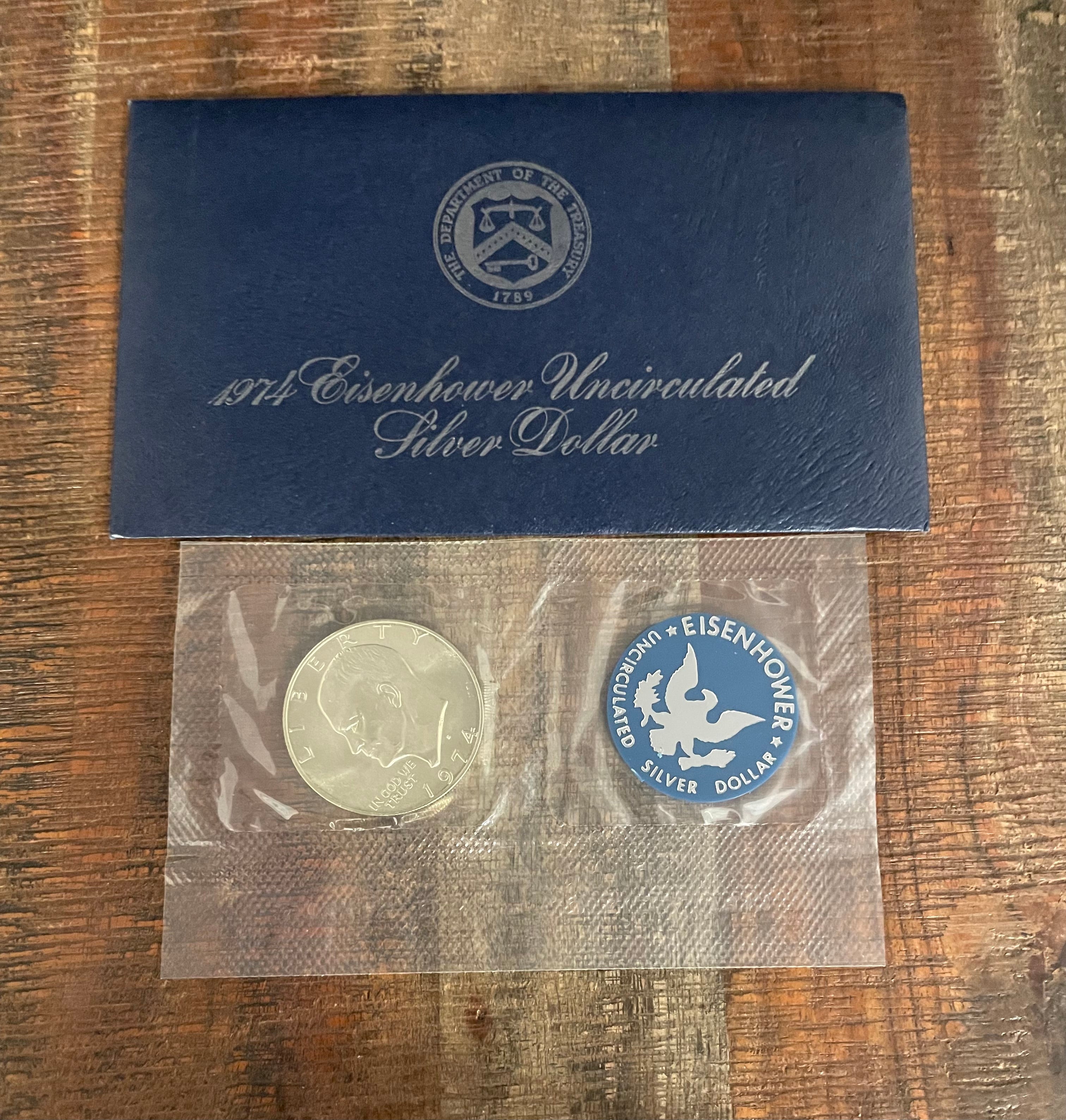 1974-S Eisenhower Uncirculated Silver Dollar ~ 40% Silver