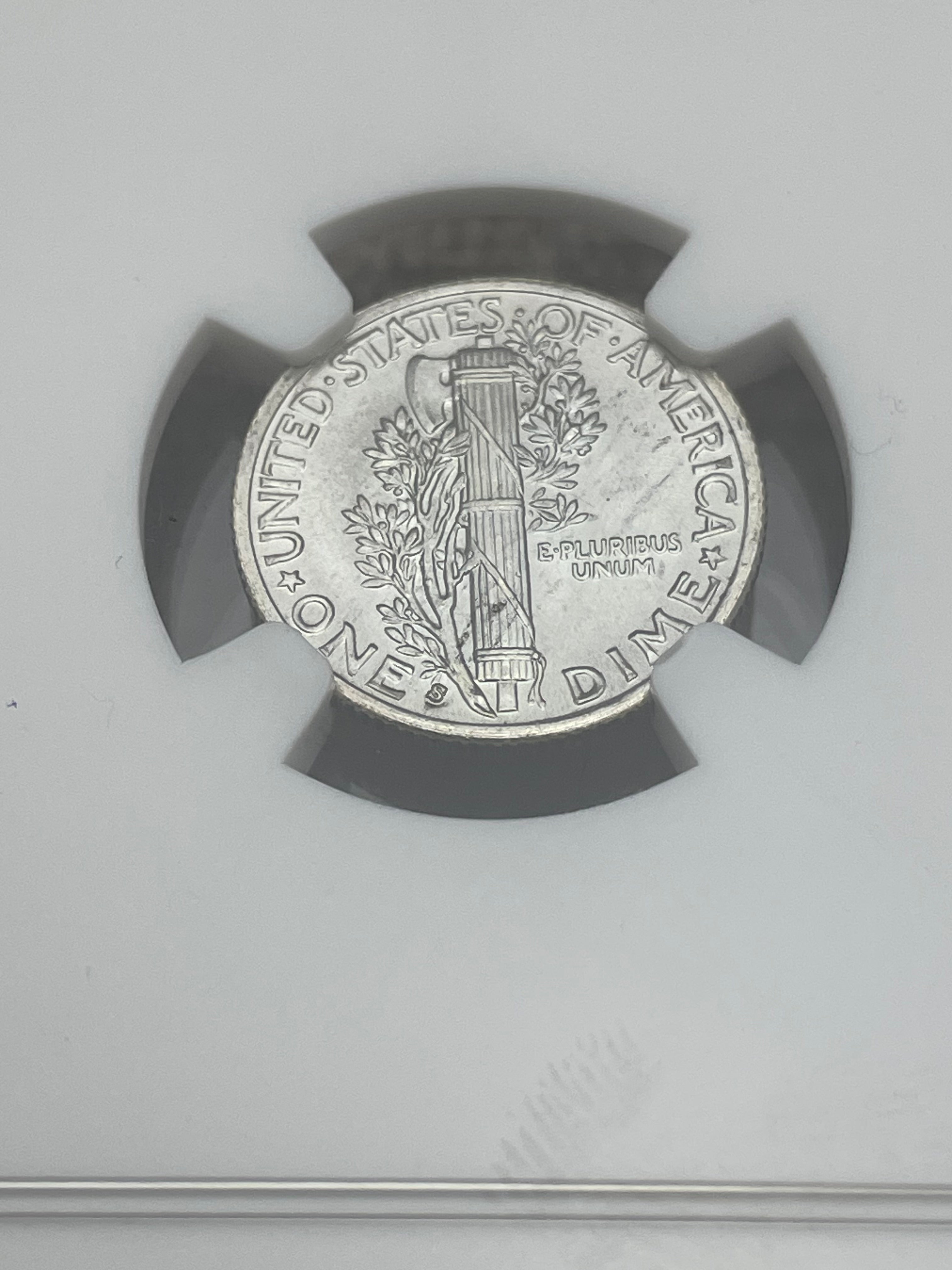 1937 S 10C Mercury Dime ~ NGC MS66 FB