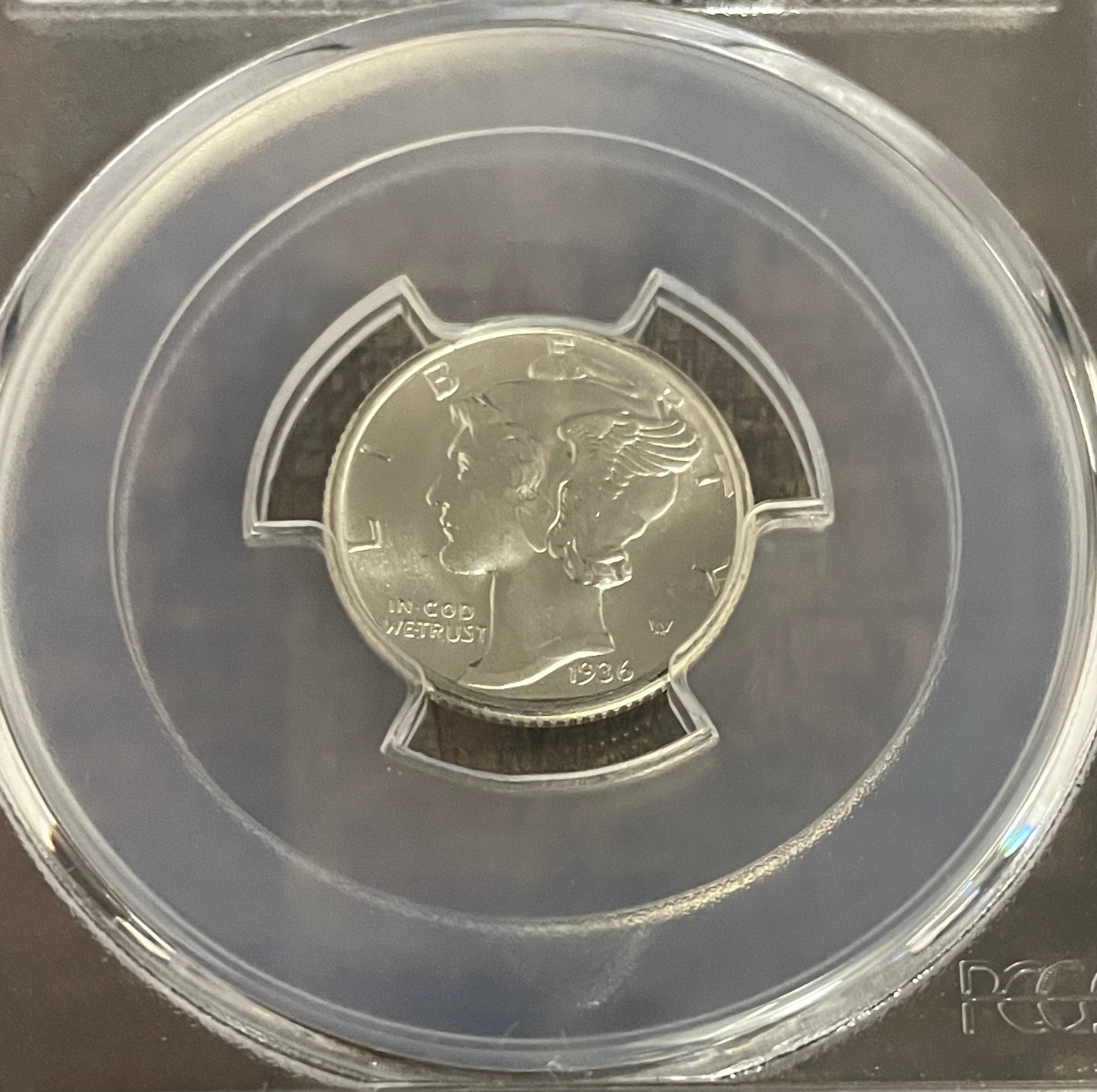 1936-S 10C Mercury Dime ~ PCGS MS65 FB