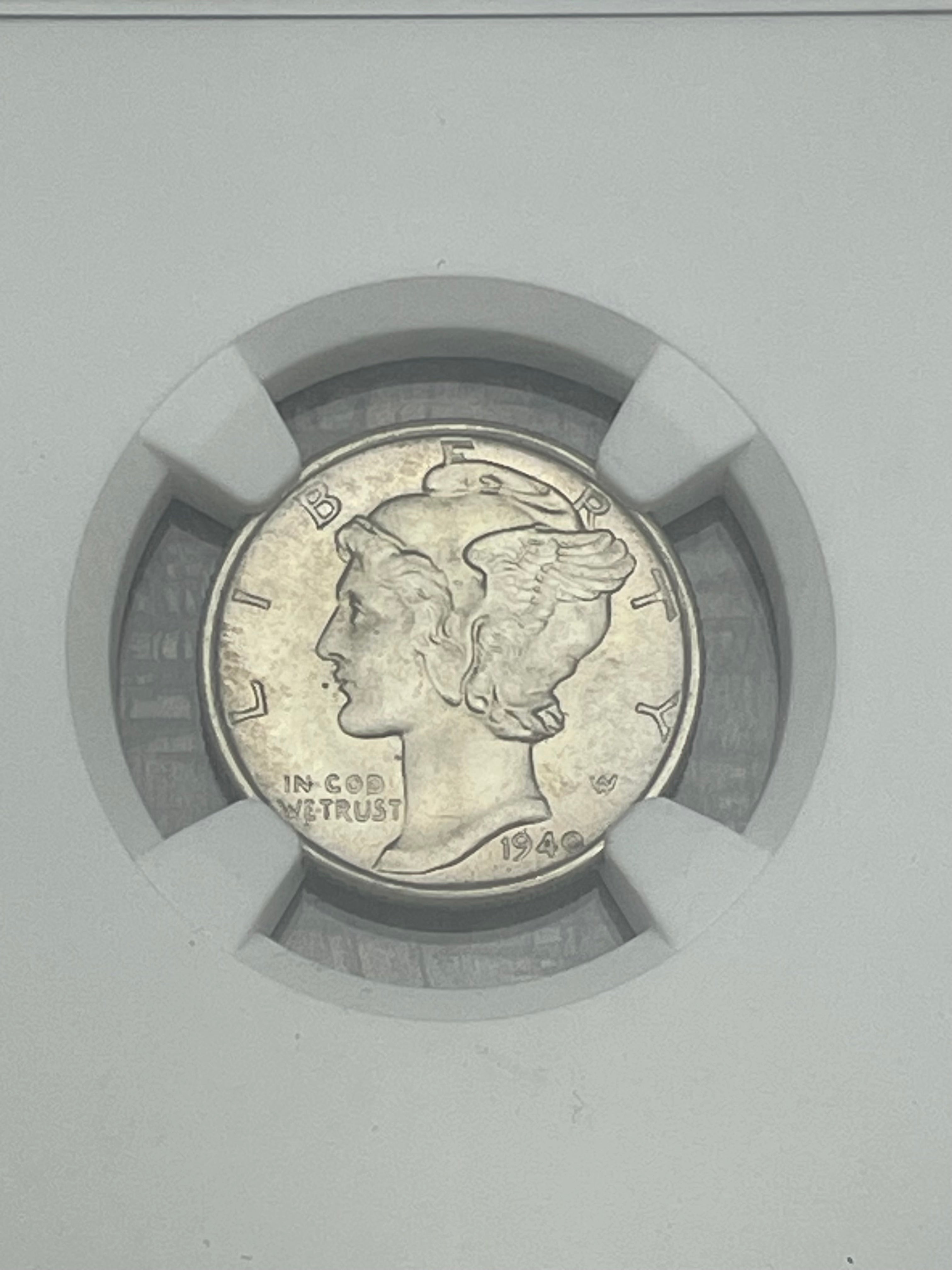 1940-D US 10c Mercury Dime NGC MS66 FB