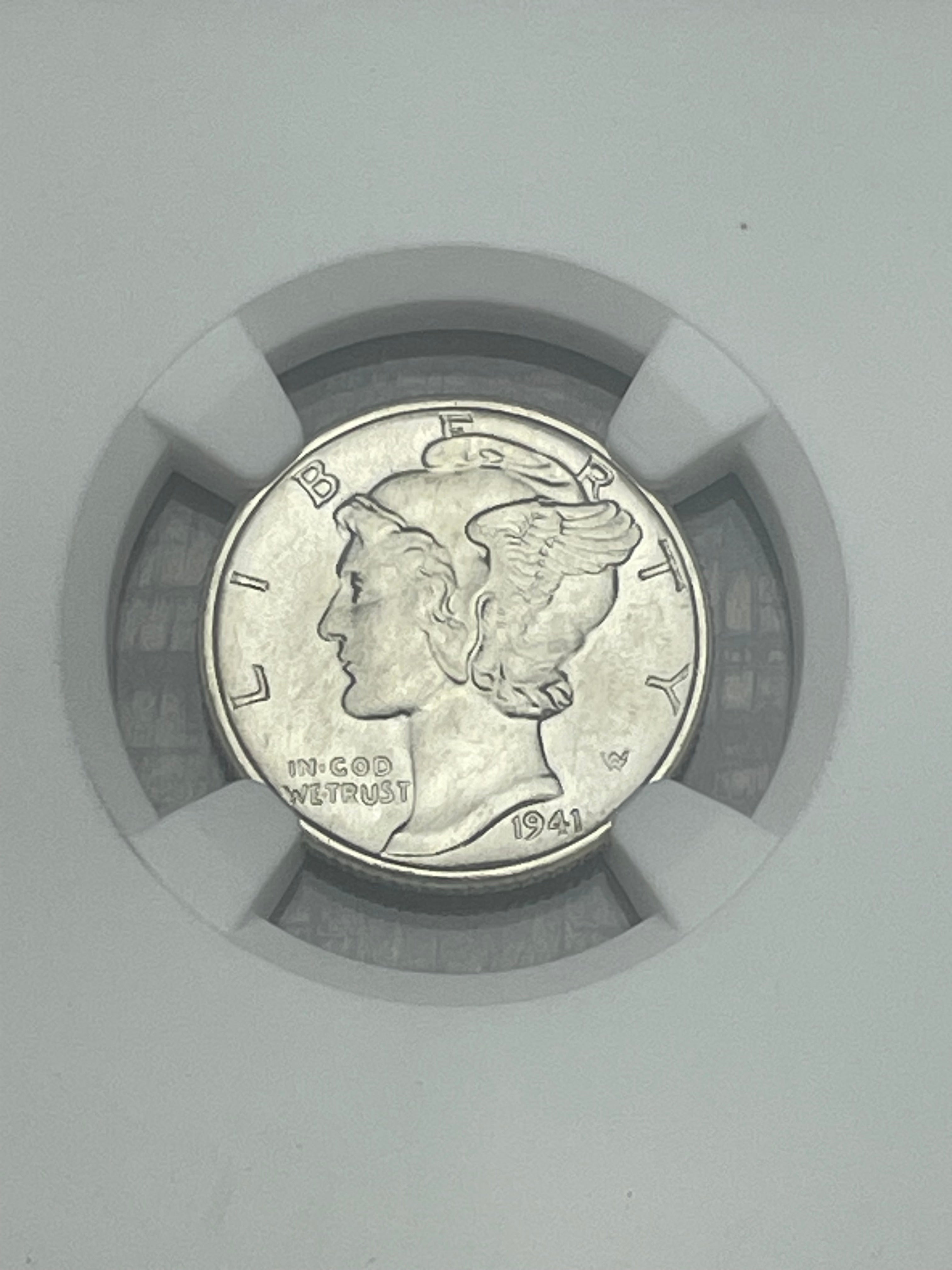 1941 US 10c Mercury Dime NGC MS66 FB