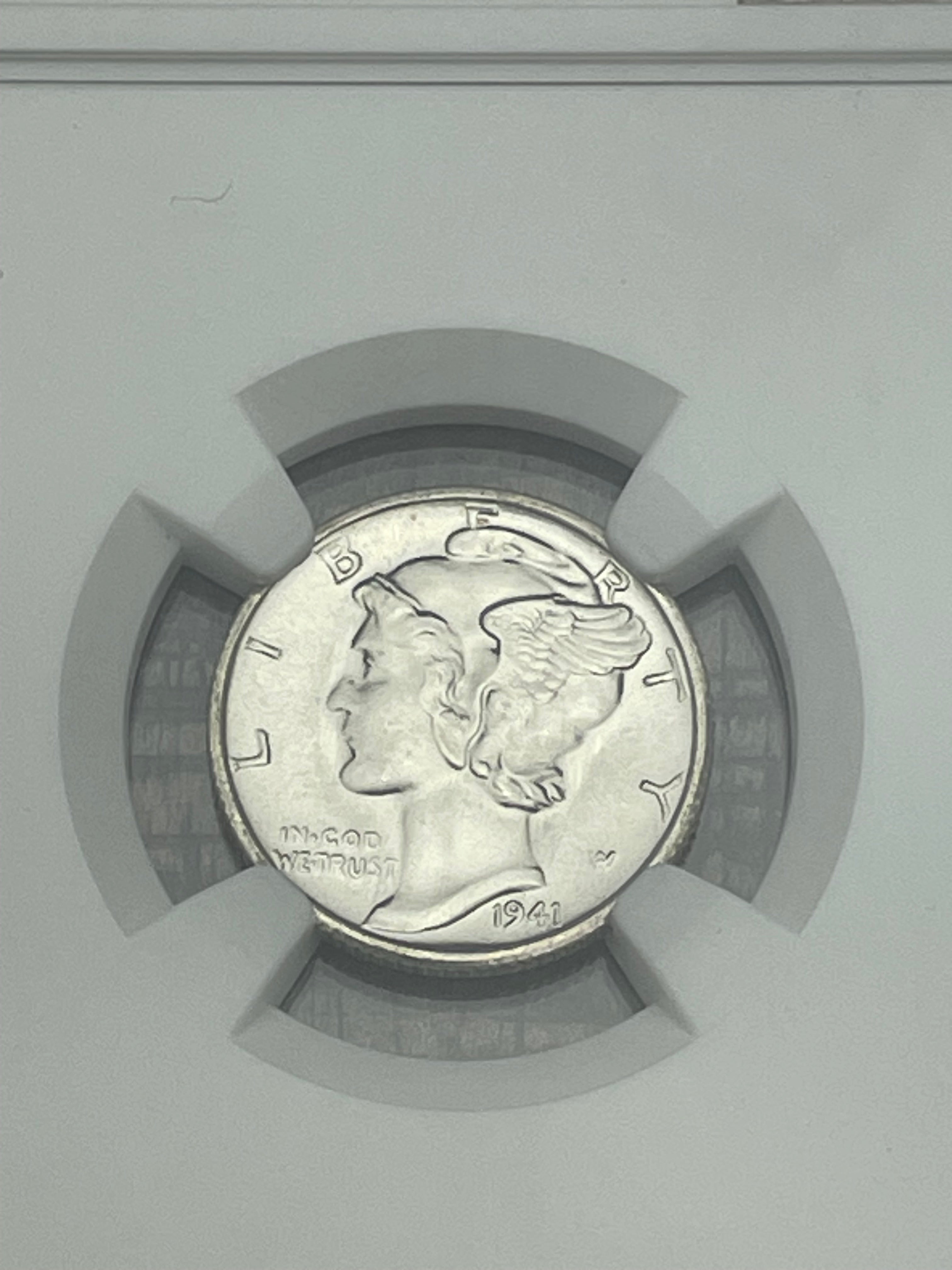 1941-S US 10c Mercury Dime NGC MS66 FB