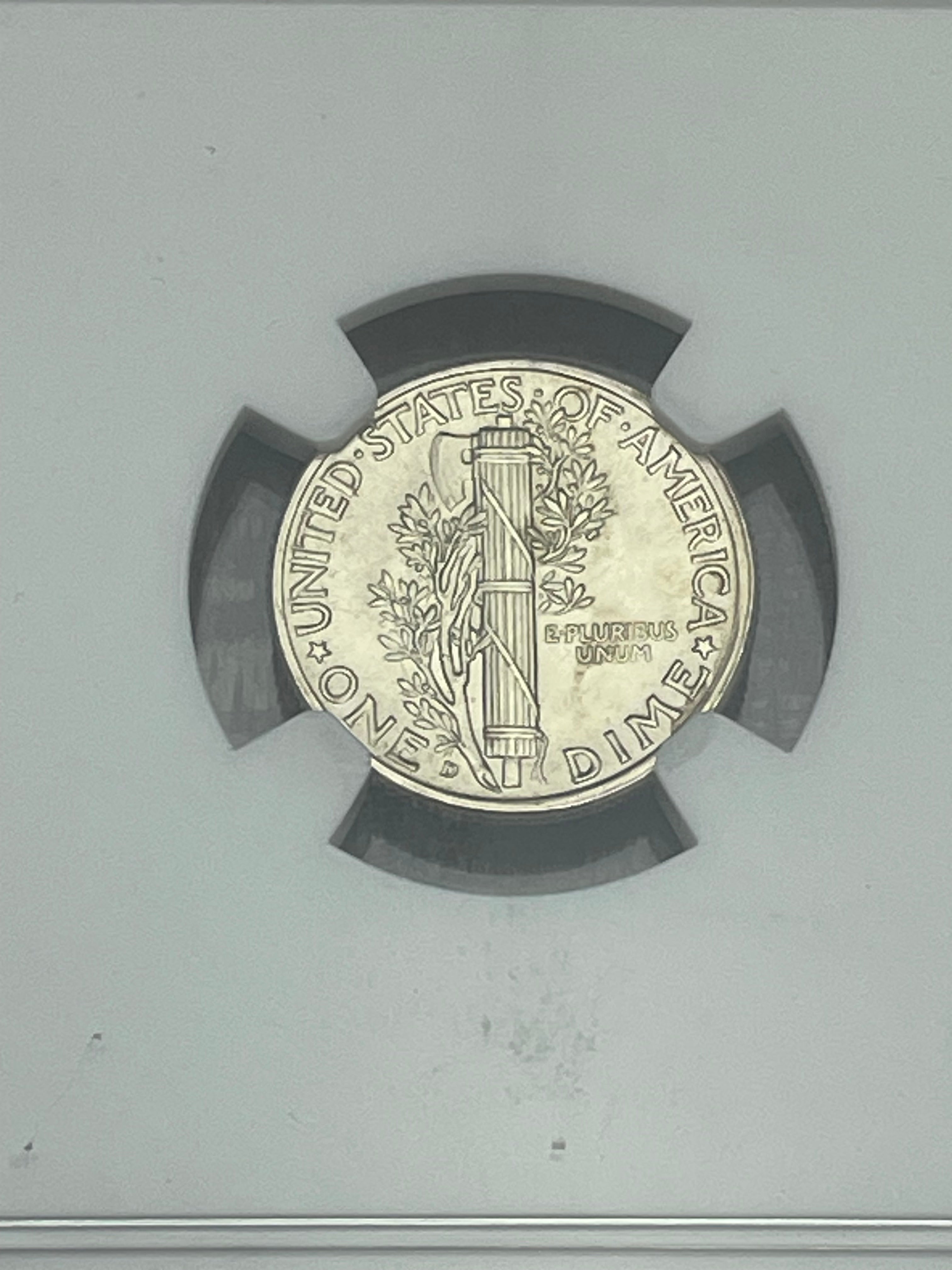 1941-D US 10c Mercury Dime NGC MS66 FB